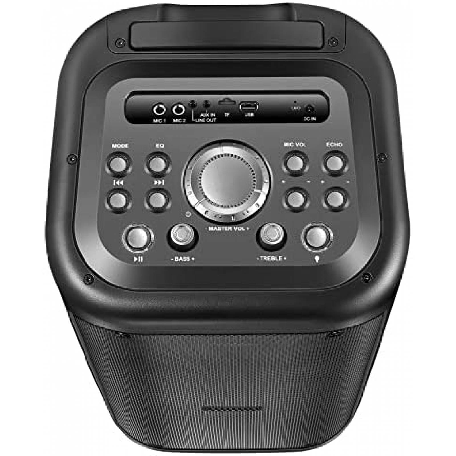 Bocina Portatil B0B6BTCGMV PA3-2 Karaoke LED con Ruedas