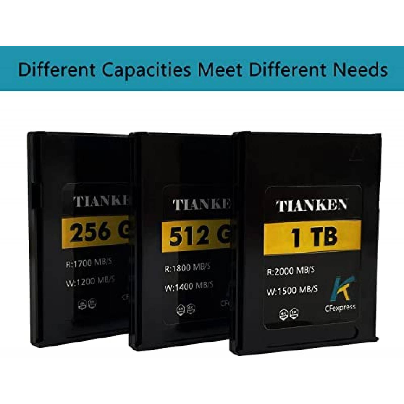 Tarjeta de Memoria Tianken CFXB 256GB 1700MB/s 8K -Negro