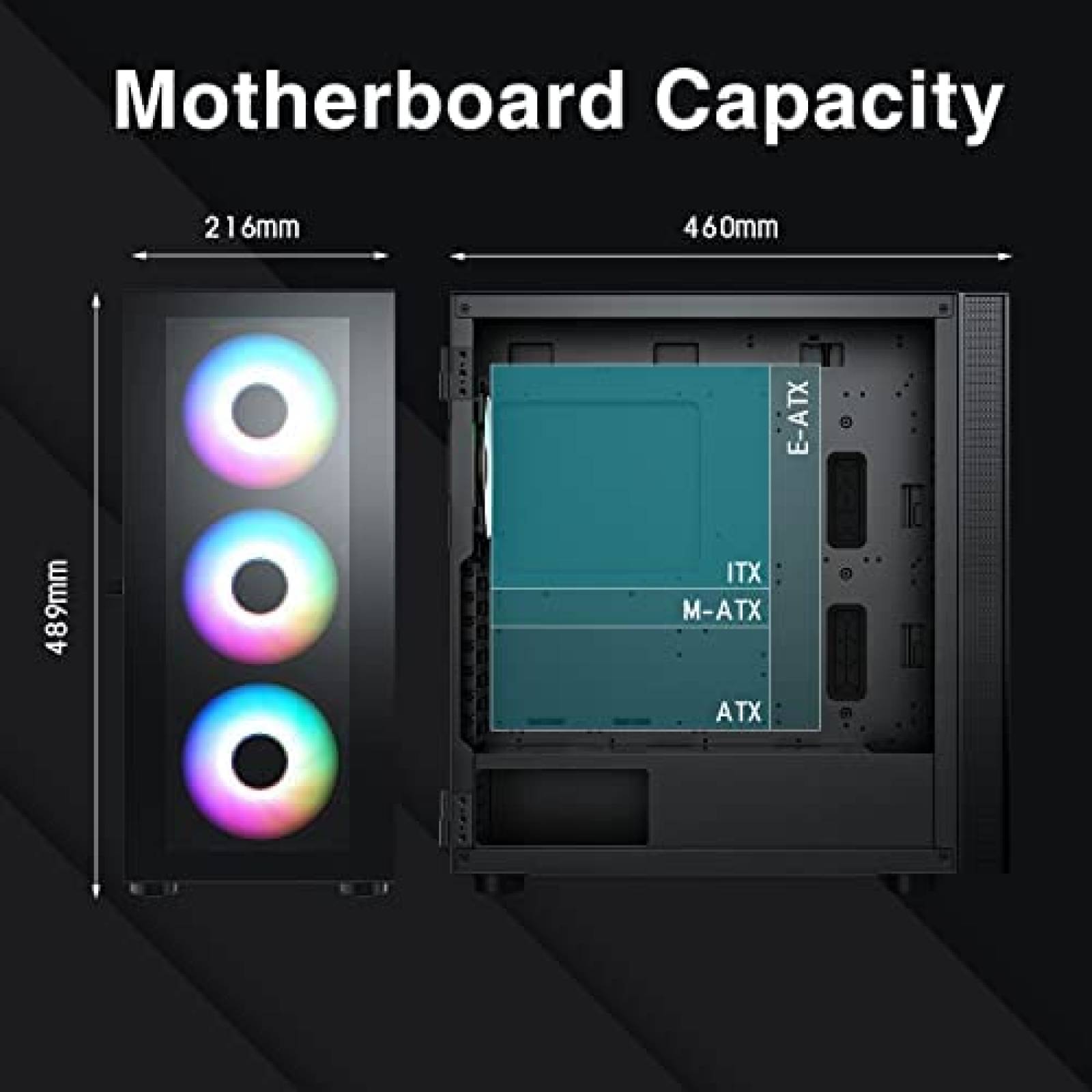 Gabinete PC DARKROCK Resistente Vidrio Templado RGB Negro