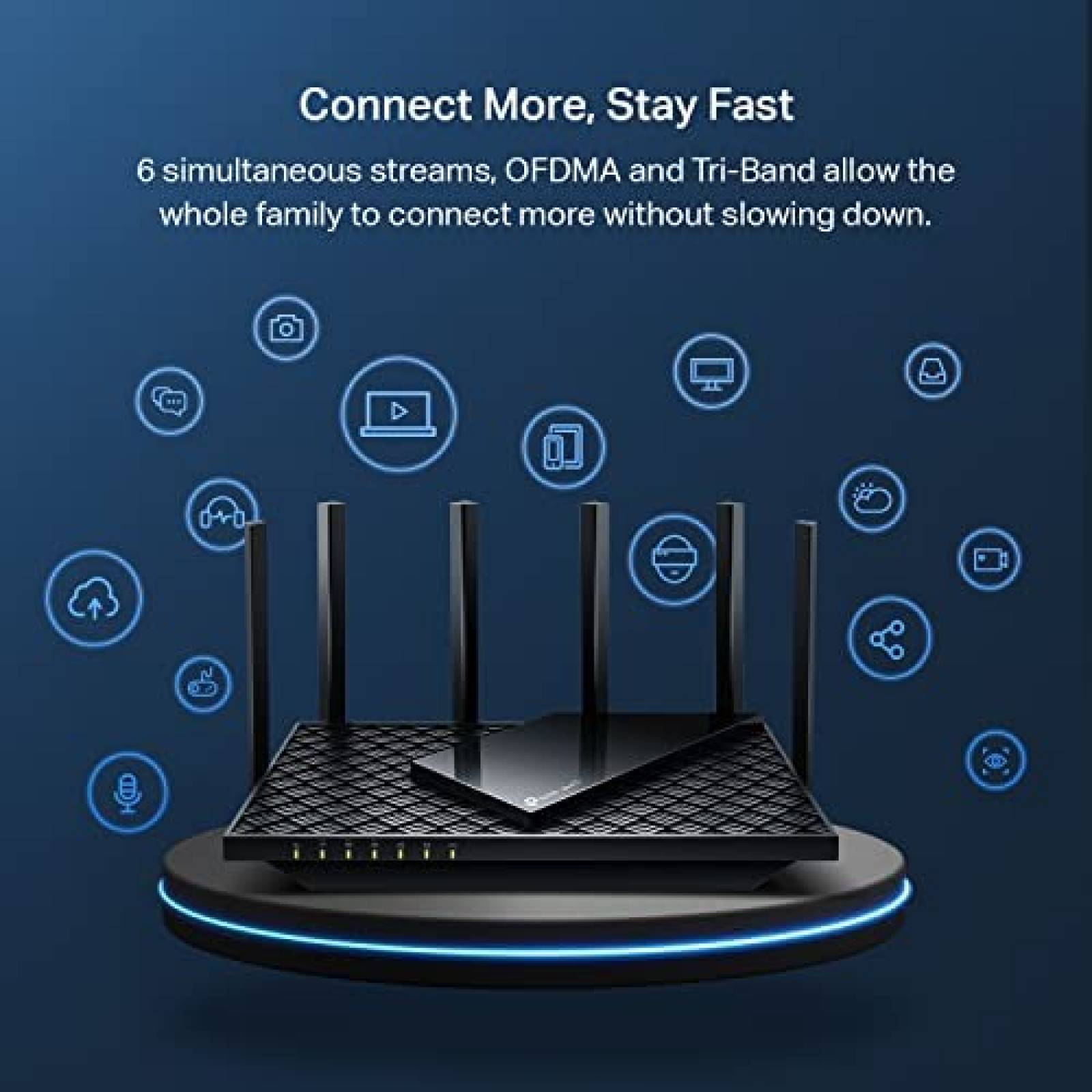 Router Tp-Link AXE5400 Tri-Banda WiFi 6E 6GHz -Negro