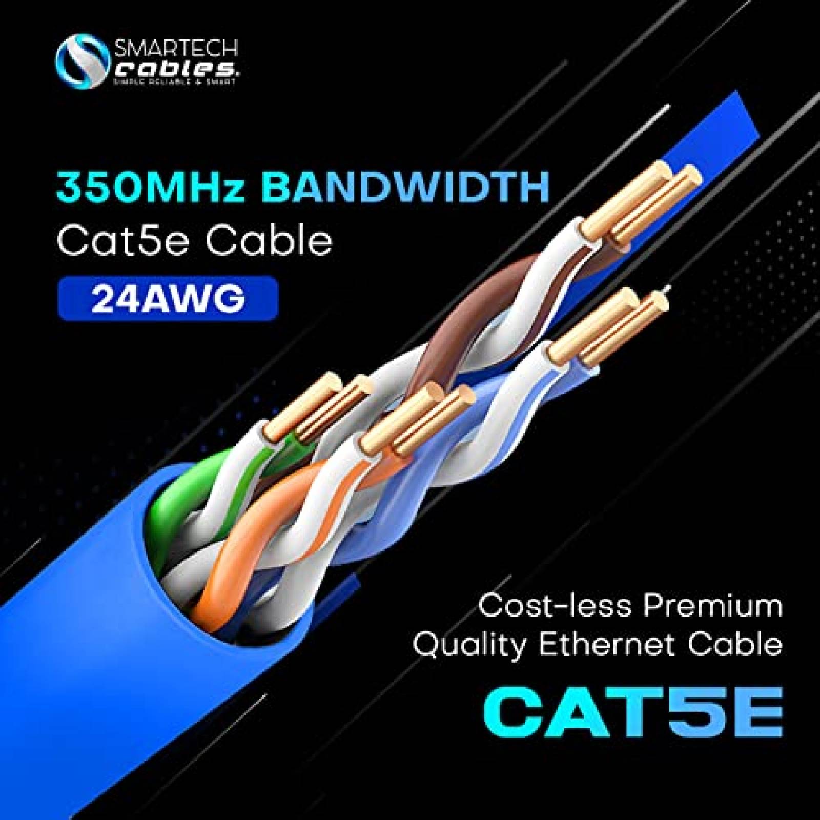 Cable Ethernet NewYork Cables Cat5e Plenum 300m 24 AWG -Azul