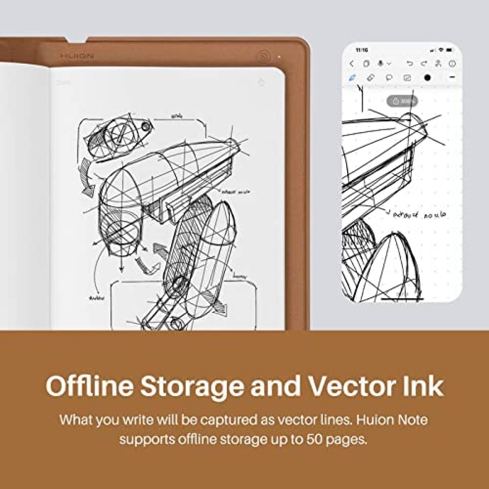 Cuaderno Digital HUION Note Smart Notebook Libreta con Pluma