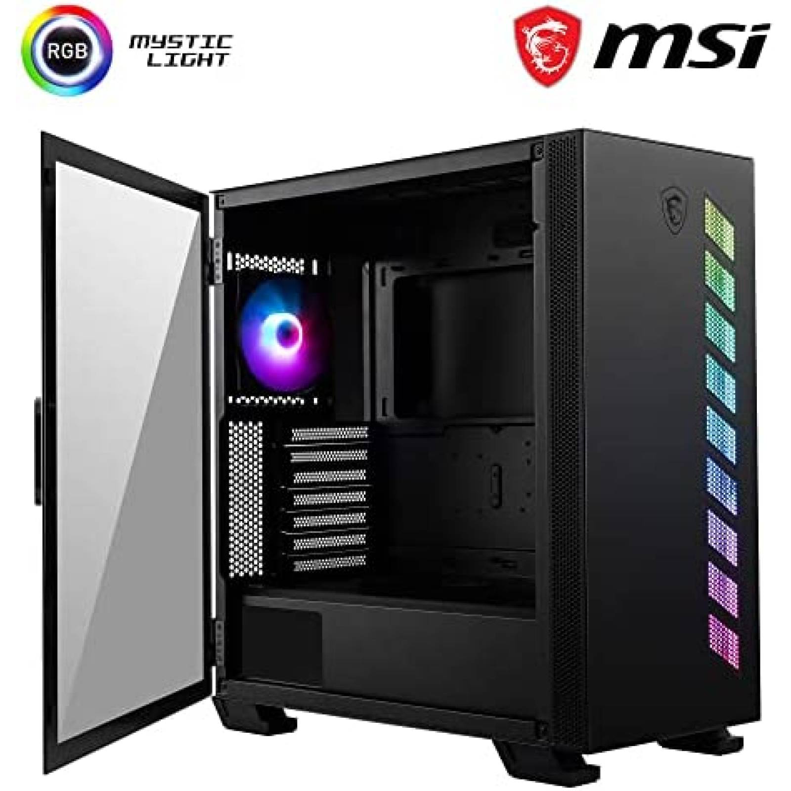 Gabinete PC MSI Resistente Vidrio Templado RGB -Negro