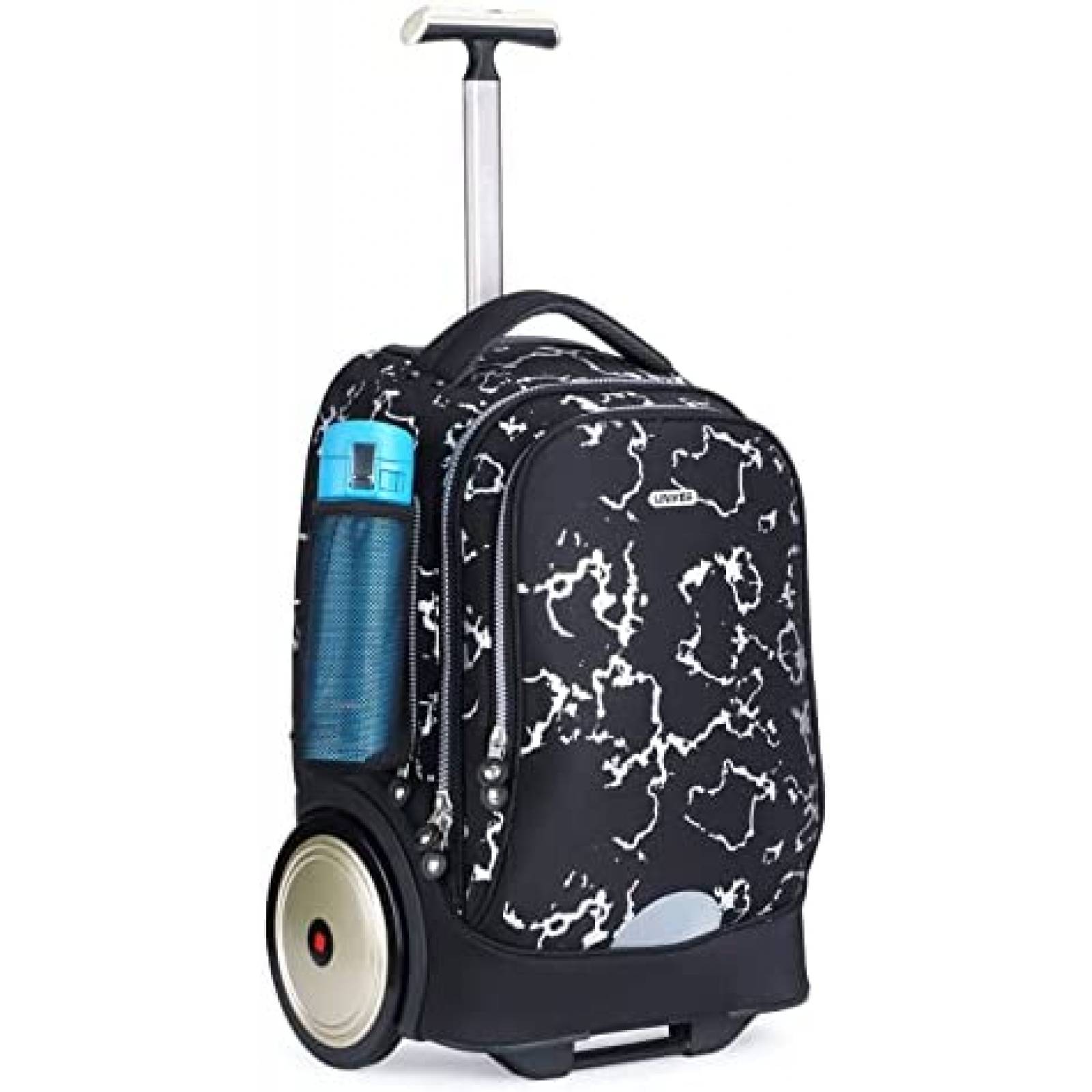 Mochila de Viaje UNIKER para Niños con Ruedas Escolar -Negro