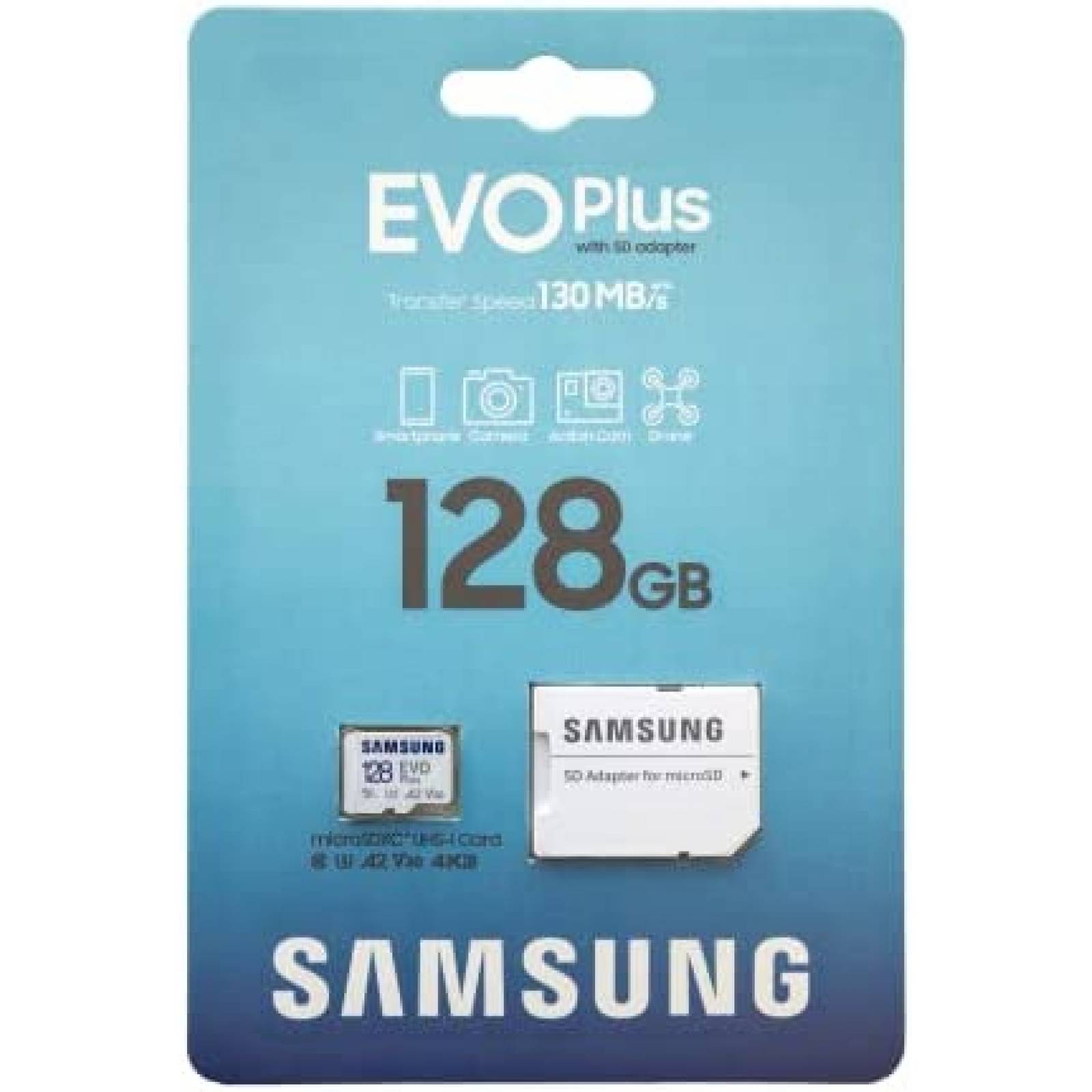 10 Tarjetas de Memoria Samsung Evo Plus MicroSD 128GB
