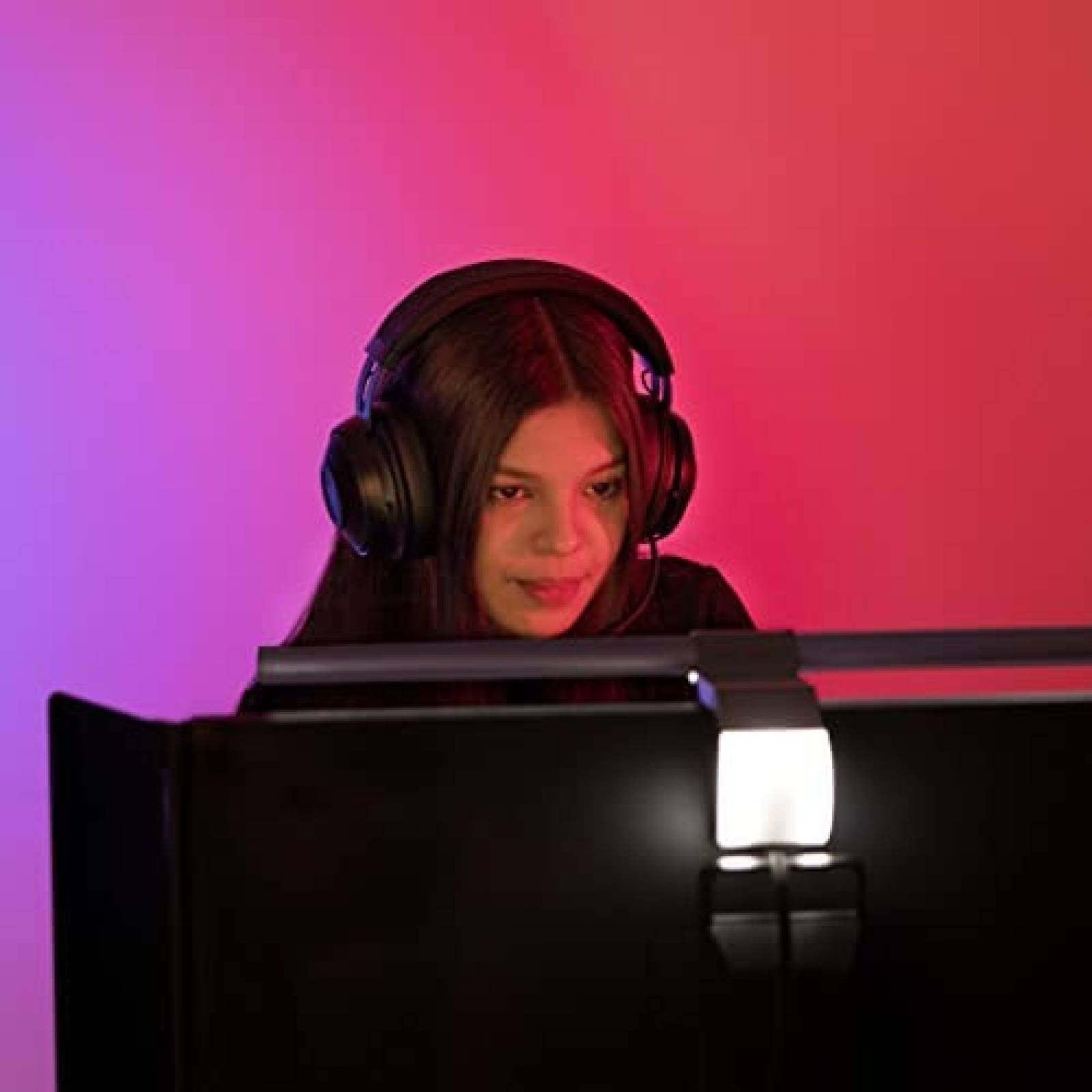 Lampara USB BenQ ScreenBar Halo LED para Monitor -Gris