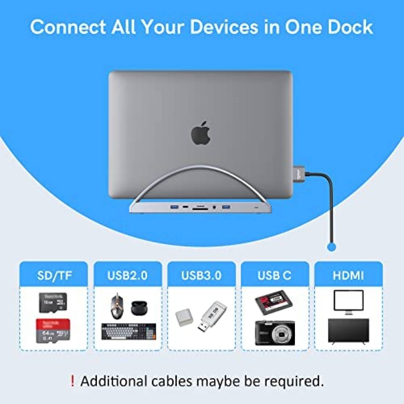 Docking Station USB-C Artist Unknown Para MacBook Pro -Plata