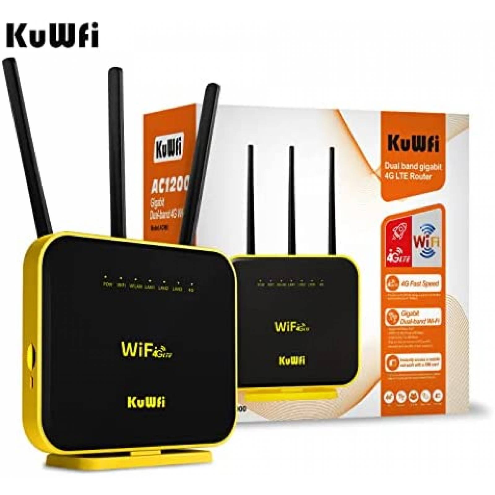 Router Kuwfi KF-C900-L Dual-band WiFi 5GHz 4G -Negro