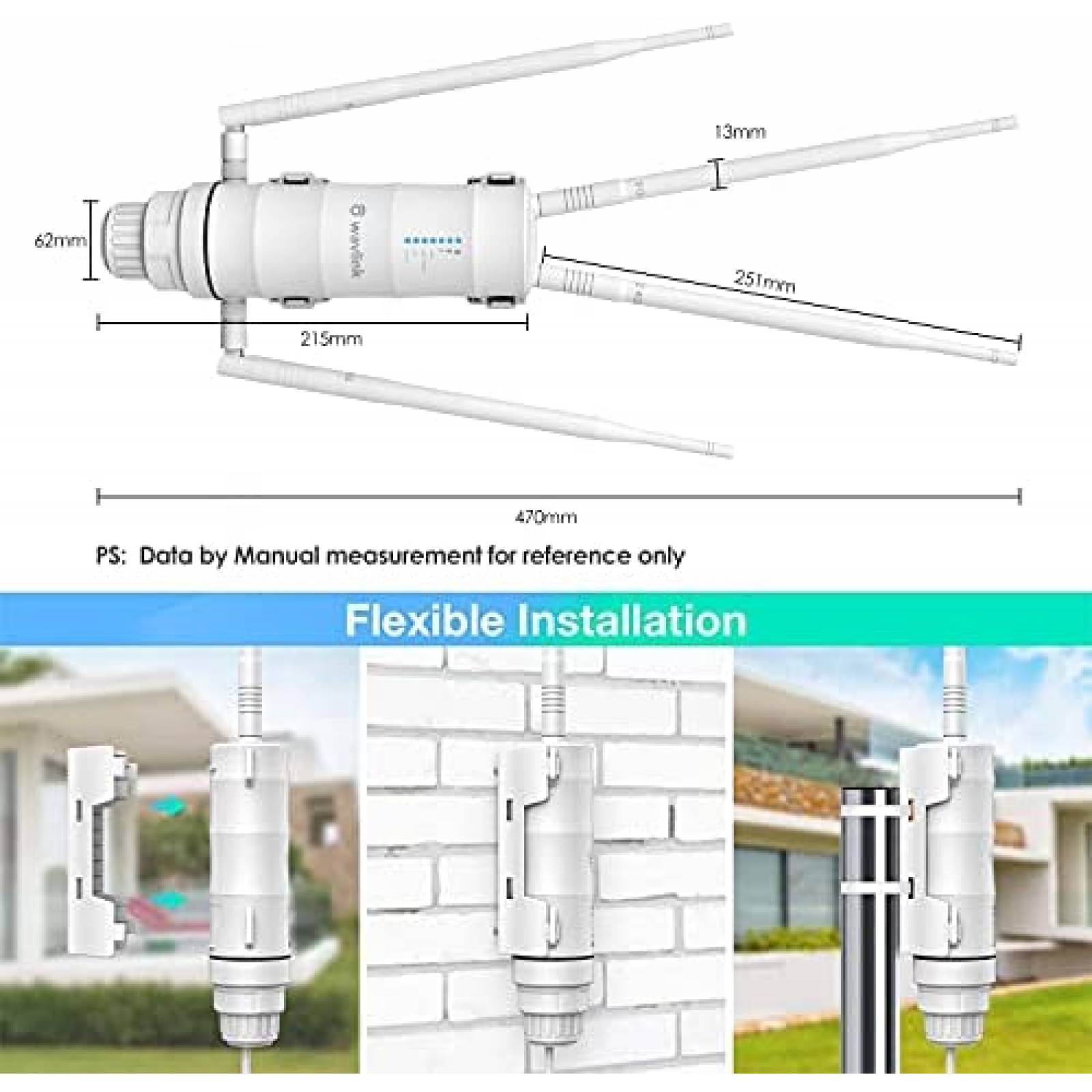 Repetidor WiFi WAVLINK AC1200 2.4Ghz 5Ghz 1200Mbits 802.11