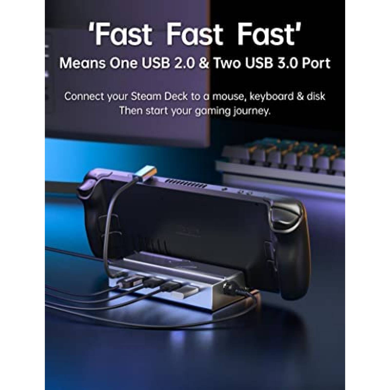 Docking Station UPTOHIGH Steam Deck Dock M.2 Caja SSD -G