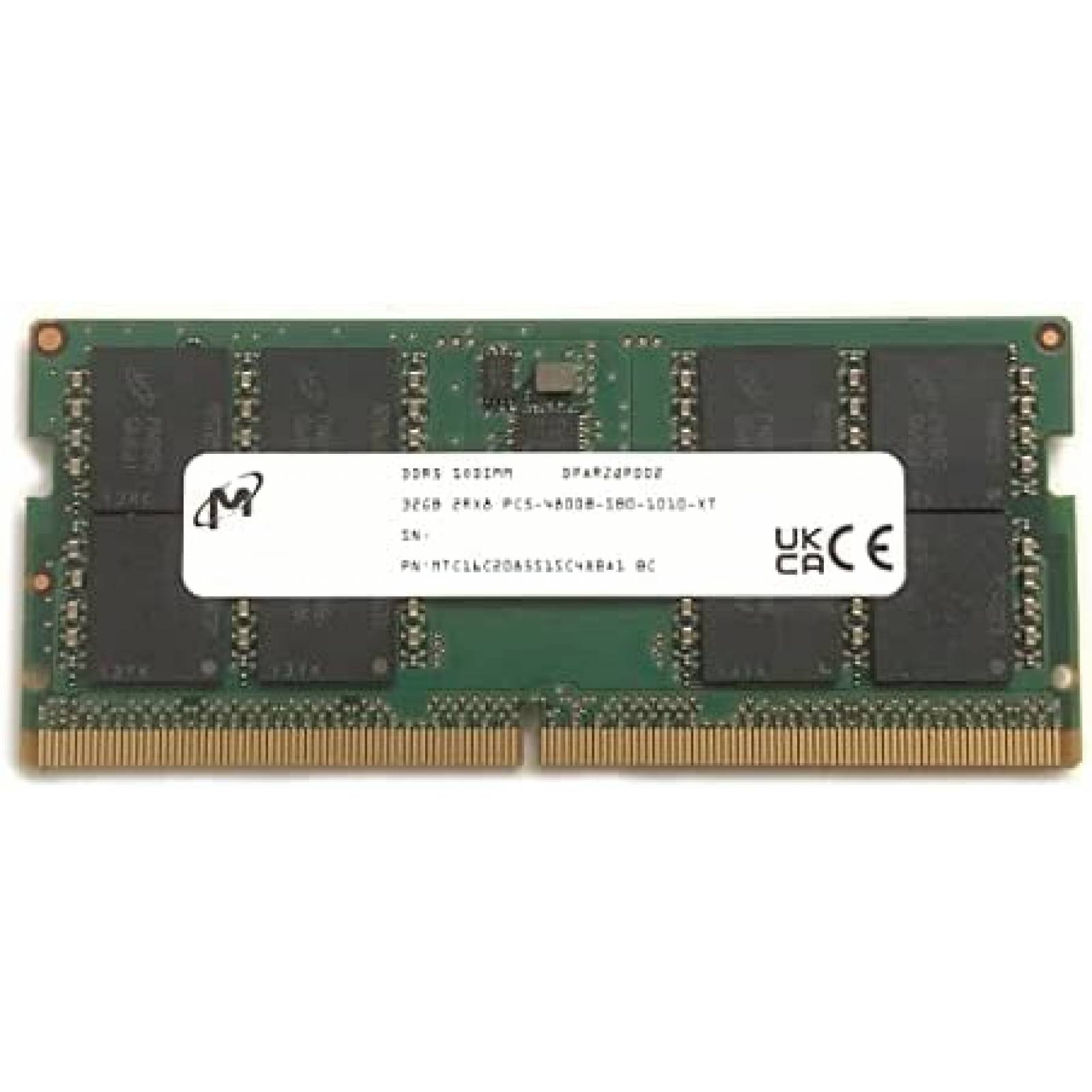 Memoria RAM Micron 32 GB 4800 PC5 DDR5 SODIMM -Verde