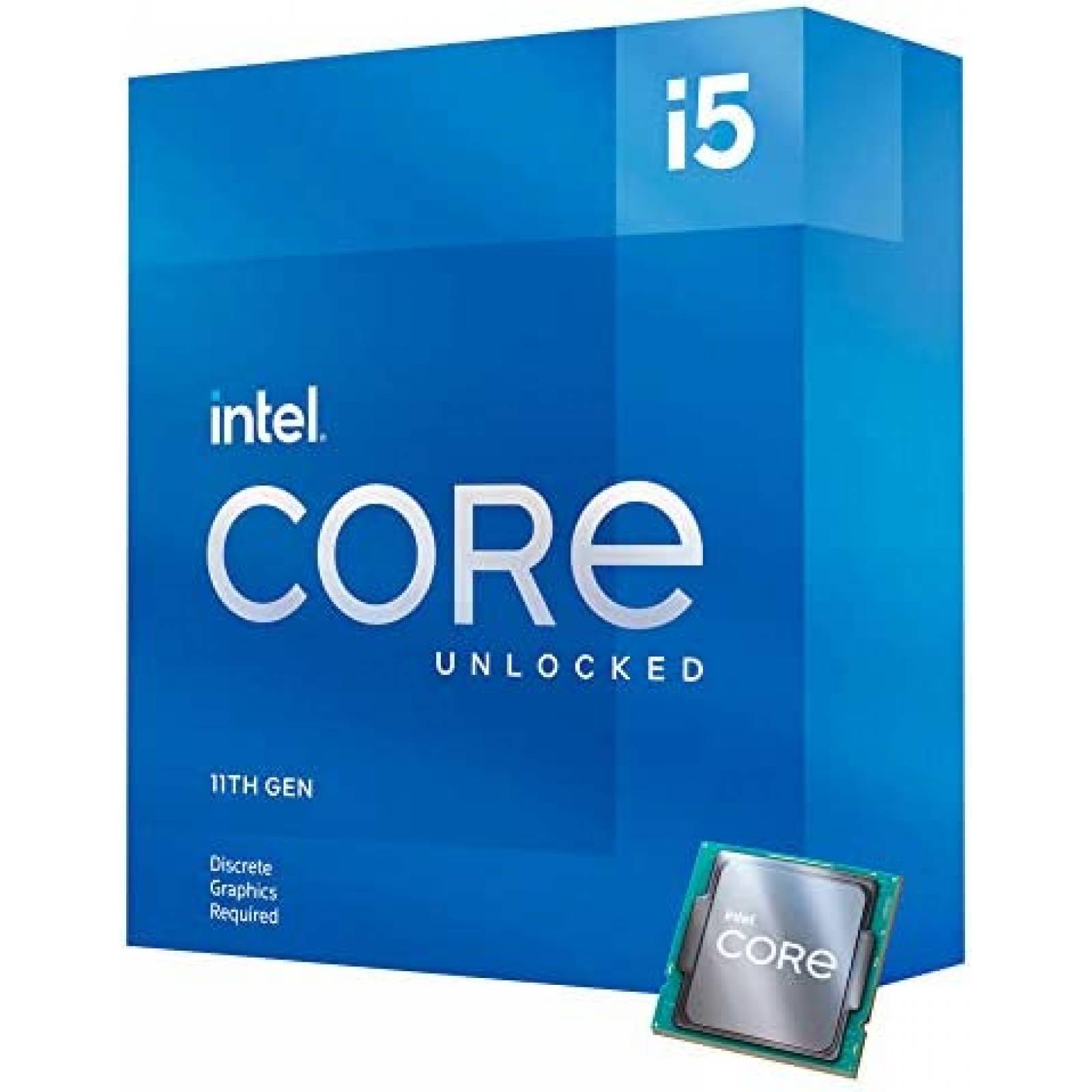 Procesador de CPU Intel Core i5-11600KF Hasta 4,9 GHz -Azul