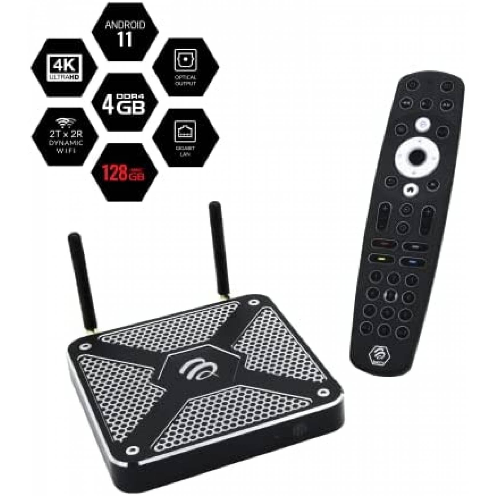 Caja De Juego Android Buzz TV 4K 4GB 128GB Almacenamiento