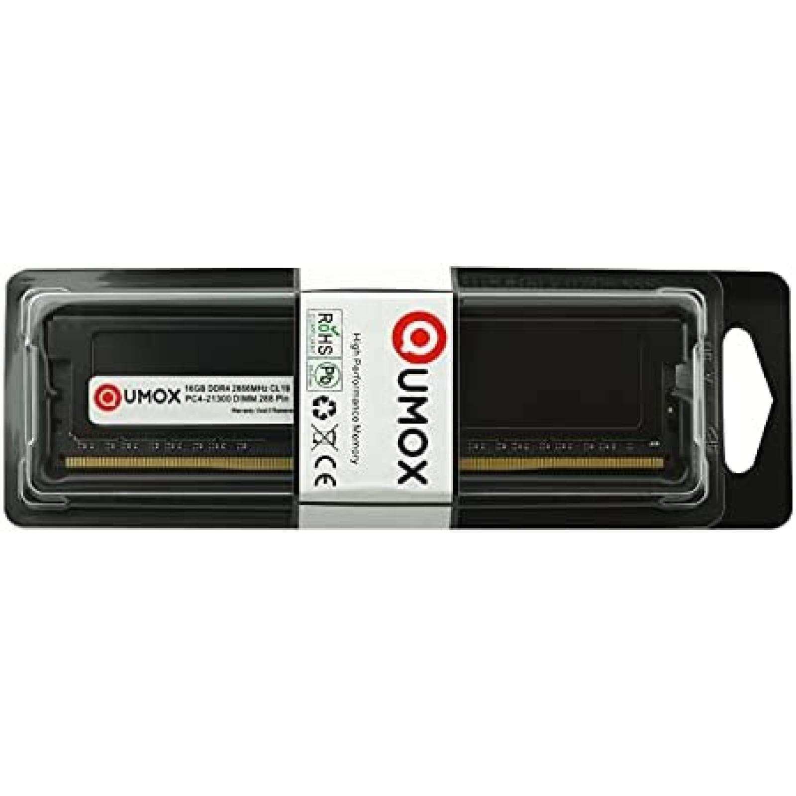 Kit de 2 Memorias RAM QUMOX 2X16GB DDR4 2666MHz -Negro