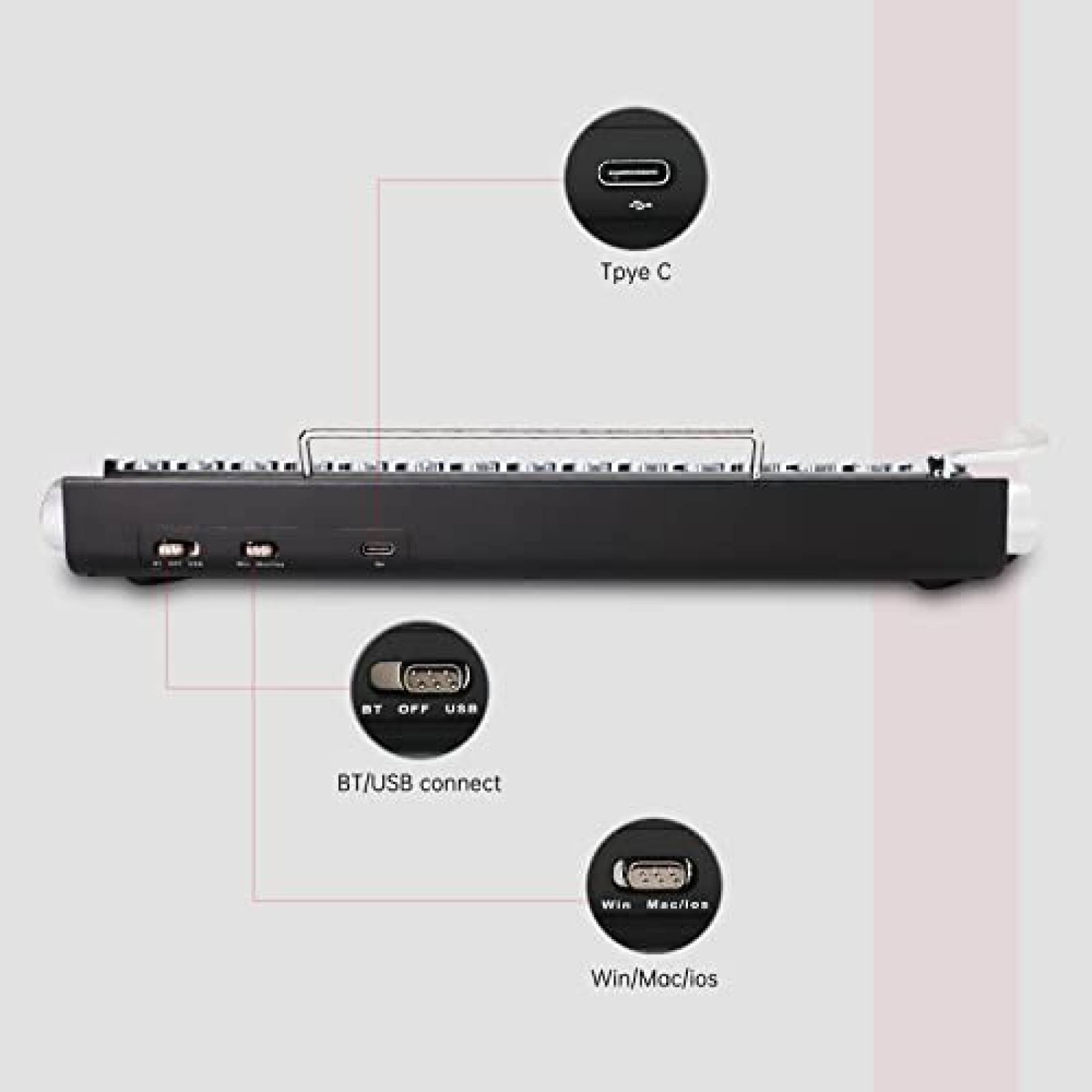 Teclado Retro Adventures Inalambrico Mecanico Retroiluminado