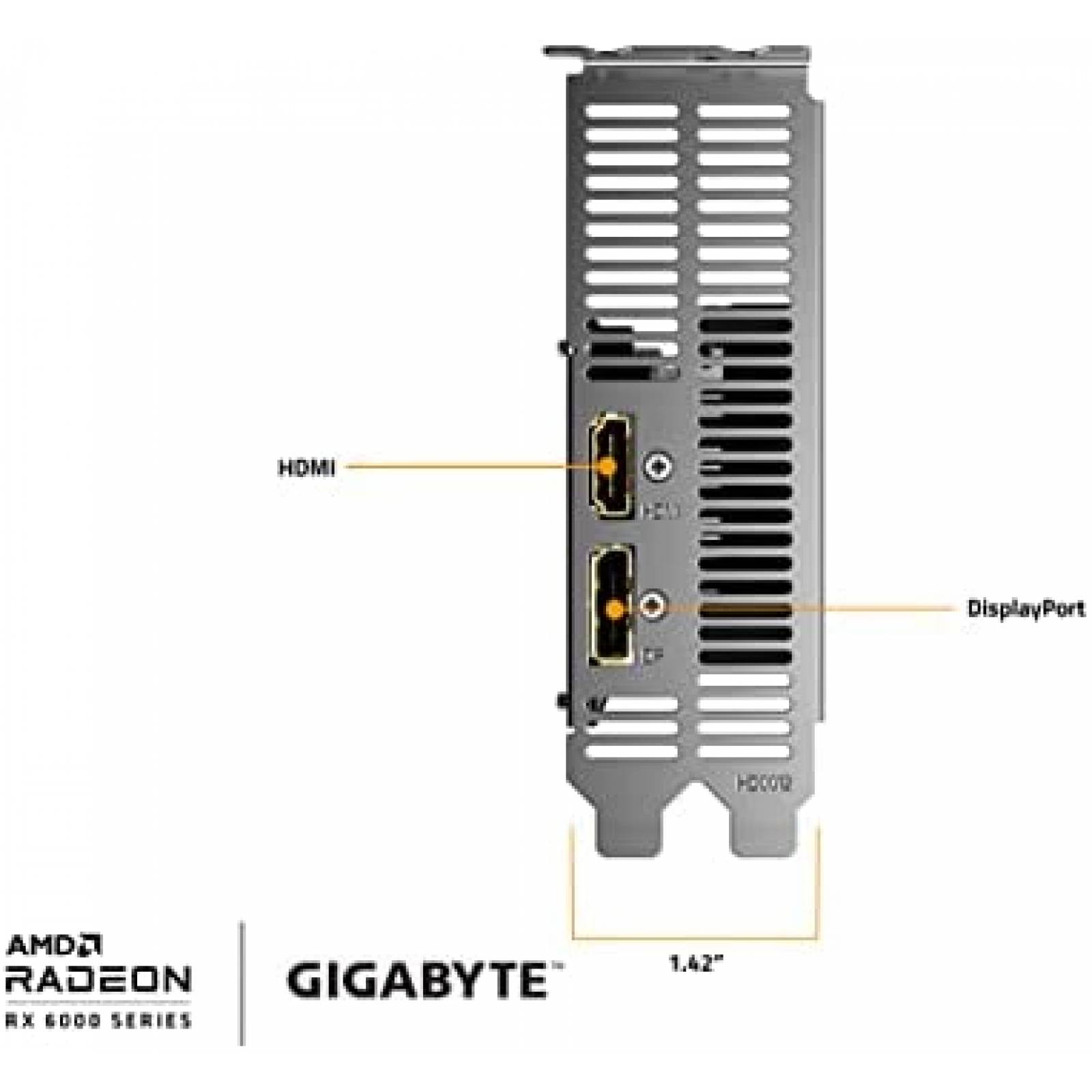 Tarjeta Grafica Gigabyte Radeon RX 6400 4GB GDDR6 -Negro