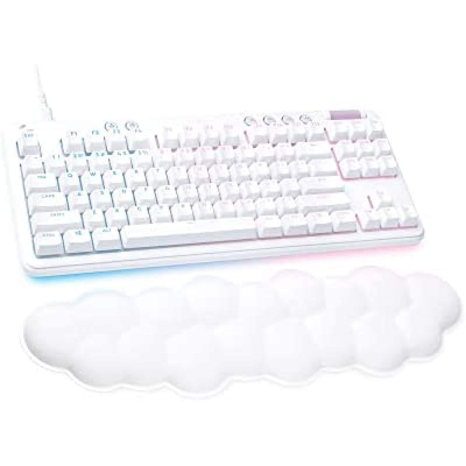 Teclado LOGITECH Mecanico Ergonomico Retroiluminado -Blanco