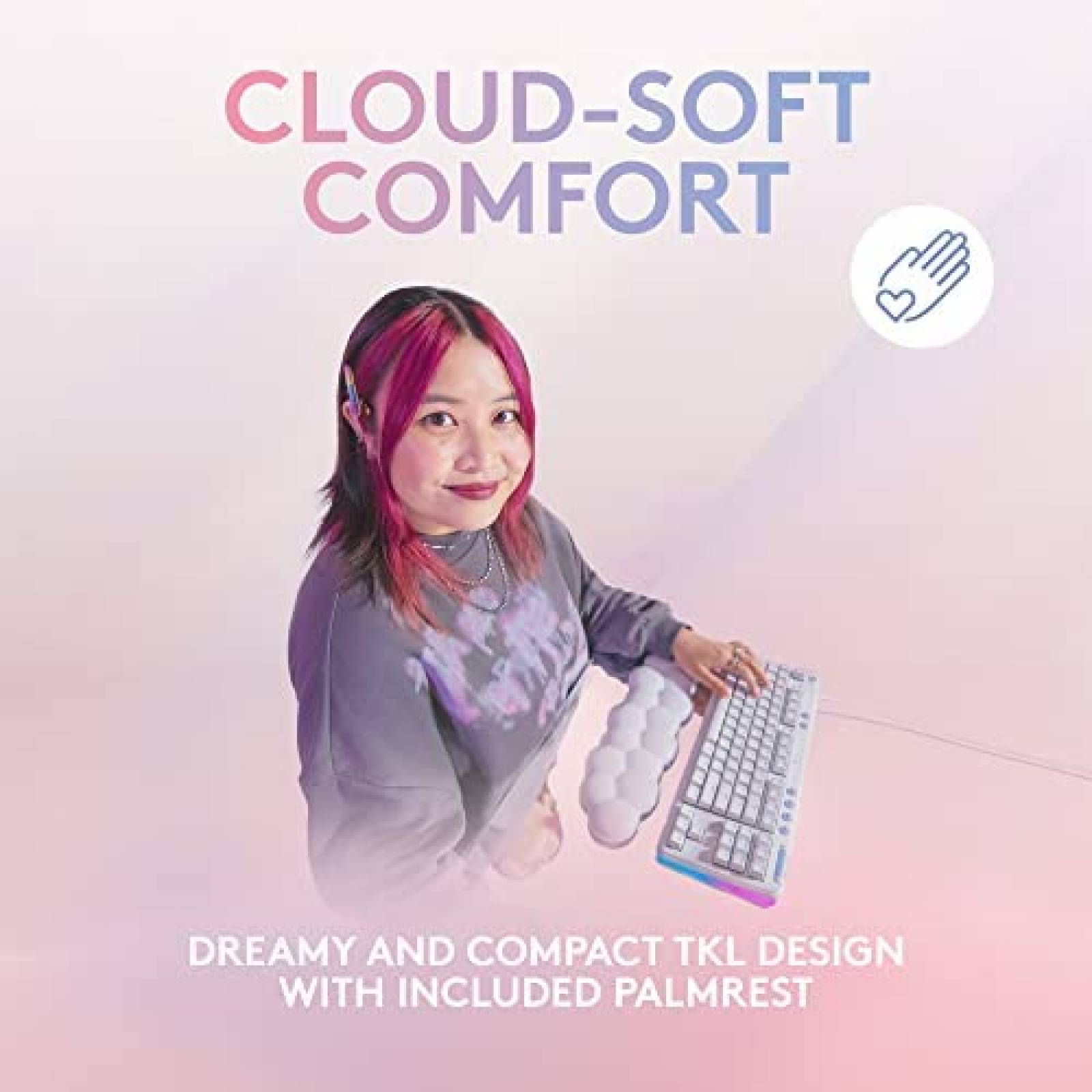 Teclado LOGITECH Mecanico Ergonomico Retroiluminado -Blanco