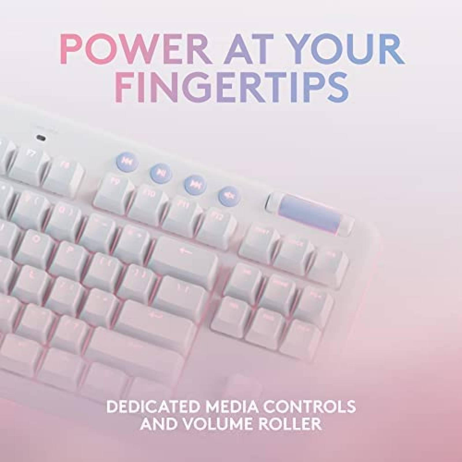 Teclado LOGITECH Mecanico Ergonomico Retroiluminado -Blanco