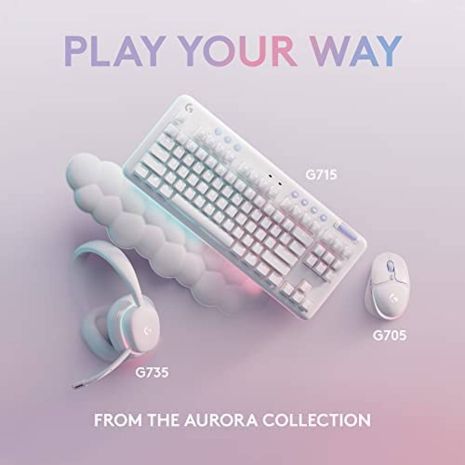 Teclado LOGITECH Mecanico Ergonomico Retroiluminado -Blanco