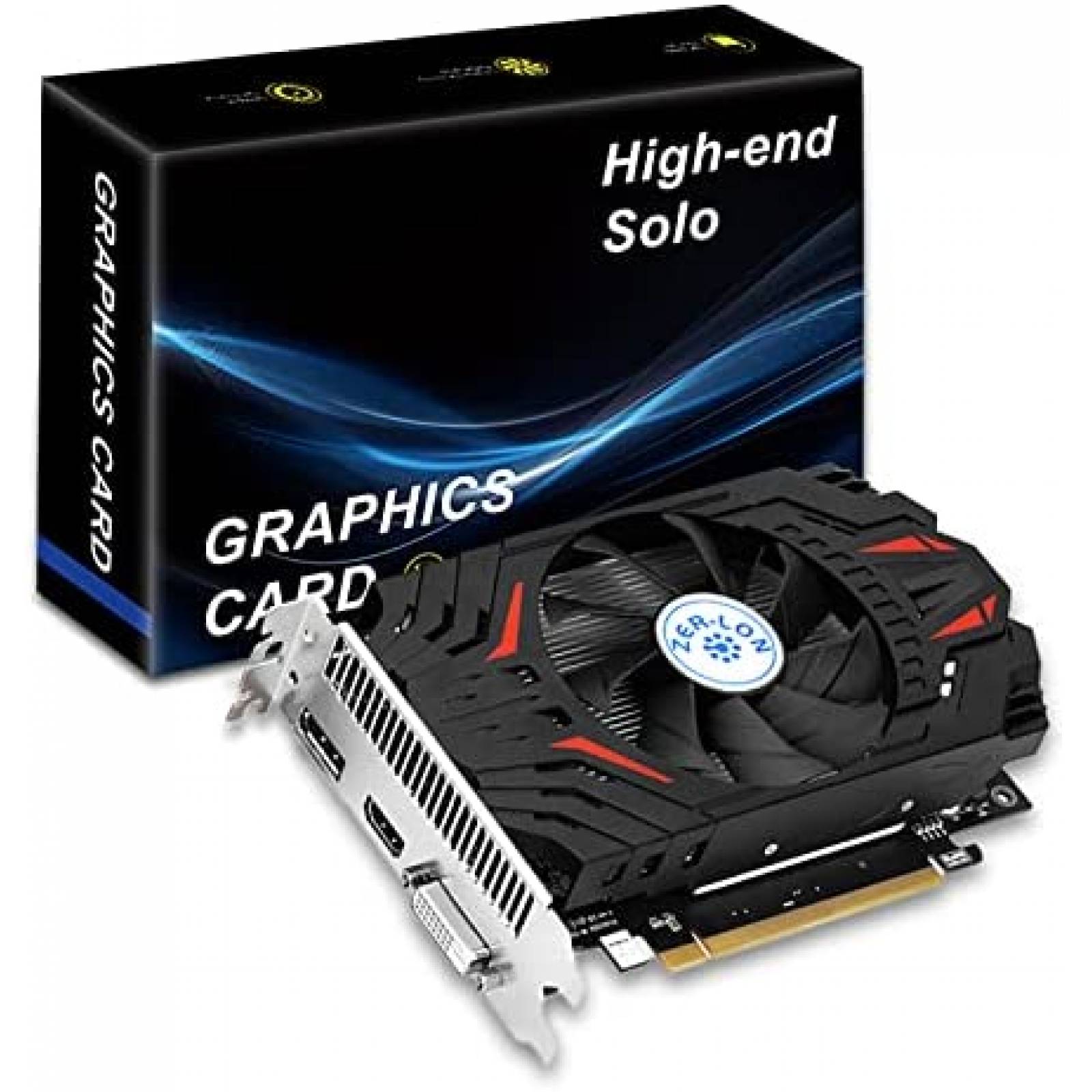 Tarjeta Grafica ZER-LON AMD Radeon RX 550 4GB GDDR5 -Negro