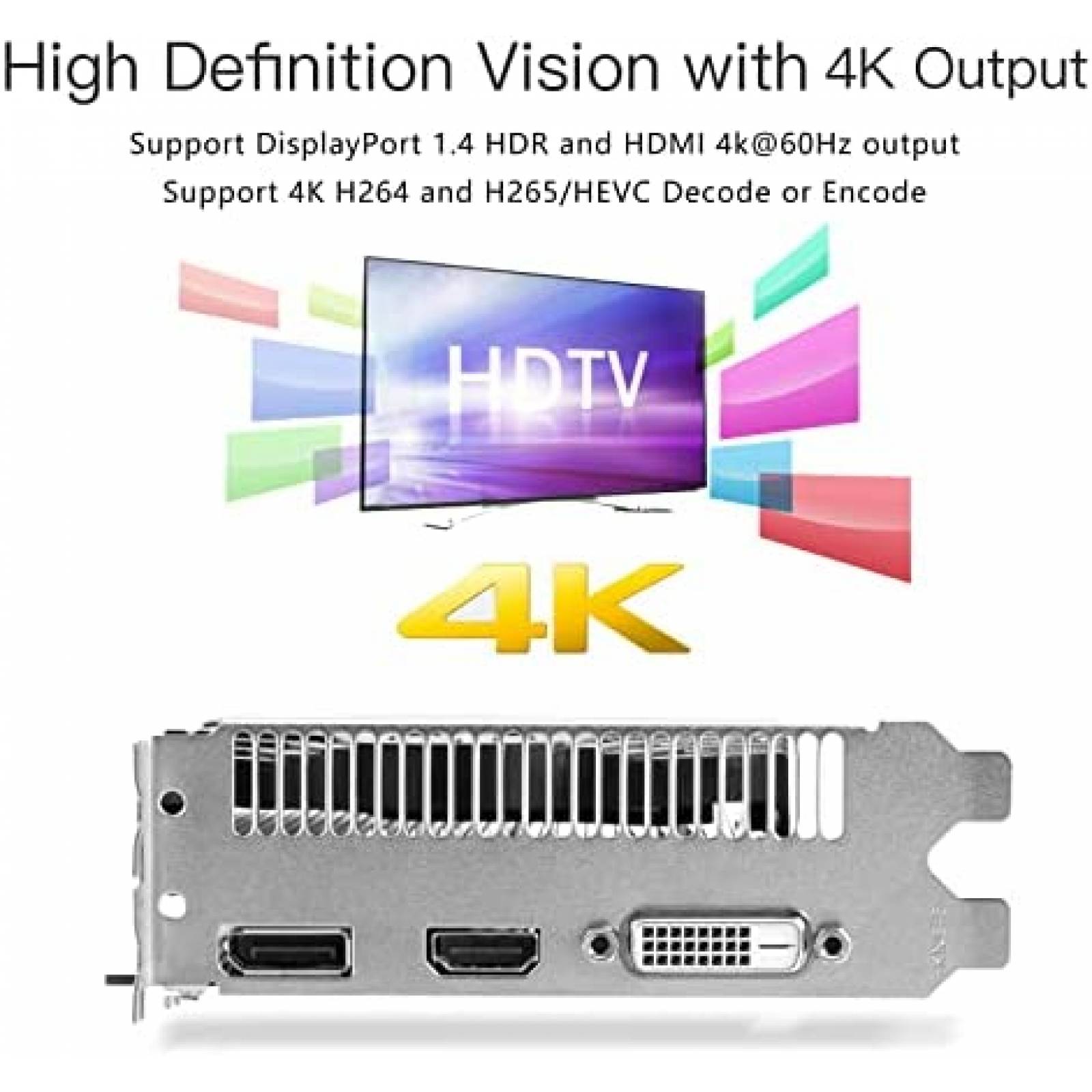 Tarjeta Grafica ZER-LON AMD Radeon RX 550 4GB GDDR5 -Negro