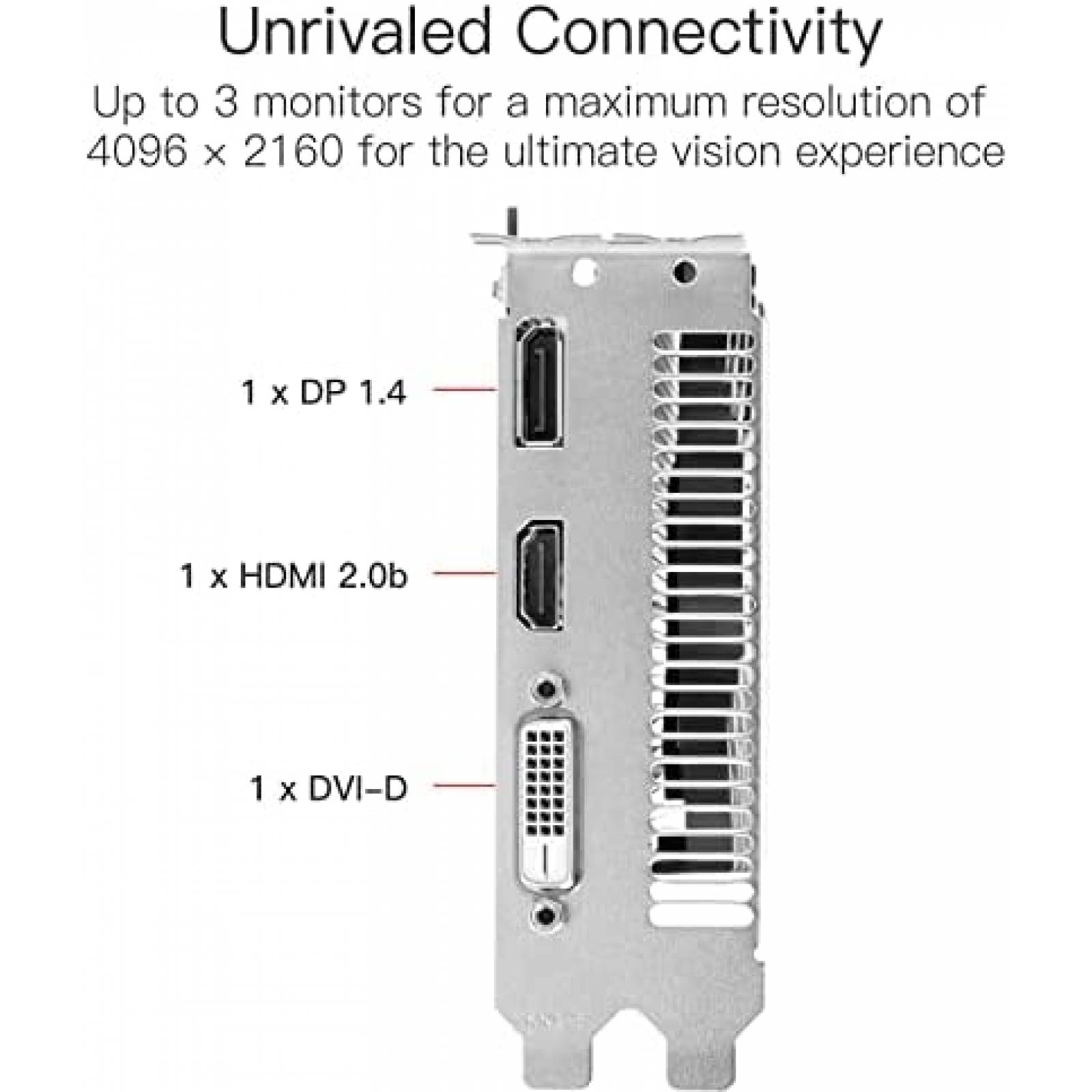 Tarjeta Grafica ZER-LON AMD Radeon RX 550 4GB GDDR5 -Negro