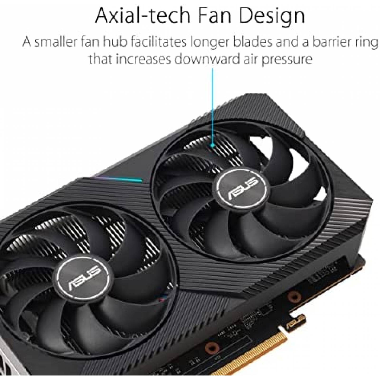 Tarjeta Grafica ASUS AMD Radeon RX 6400 4GB GDDR6 -Negro