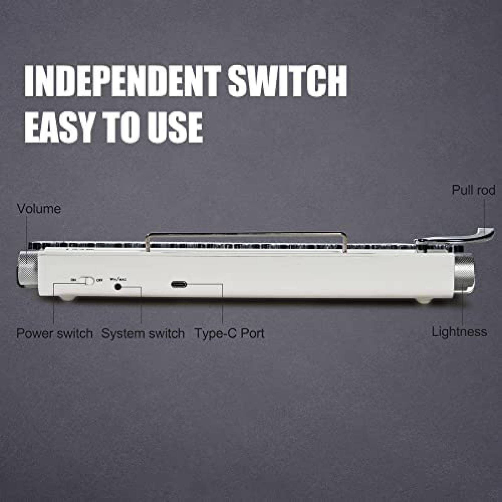 Teclado 7KEYS Mecanico Ergonomico Retroiluminado -Blanco