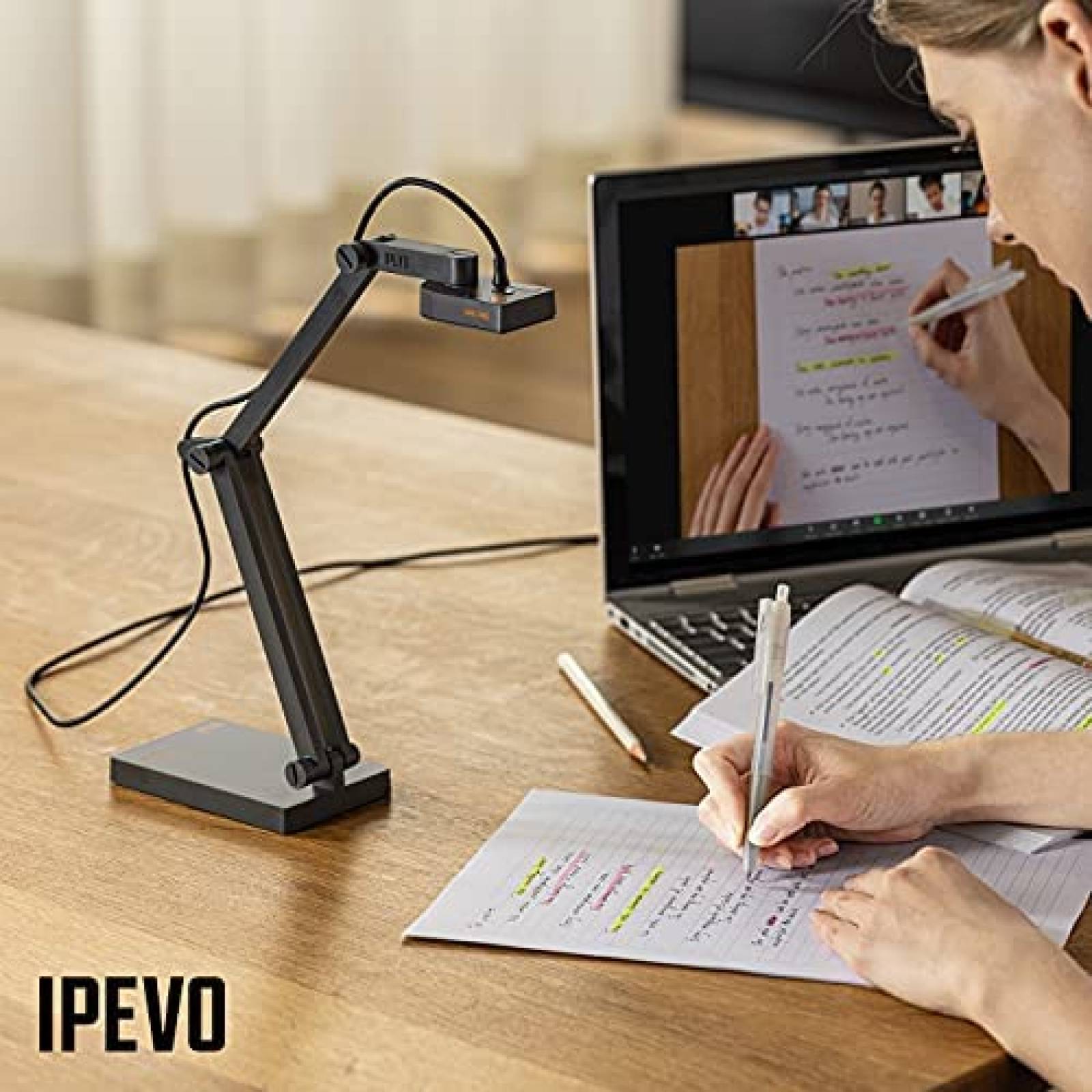 Webcam IPEVO USB 4K Ultra HD con Microfono -Negro
