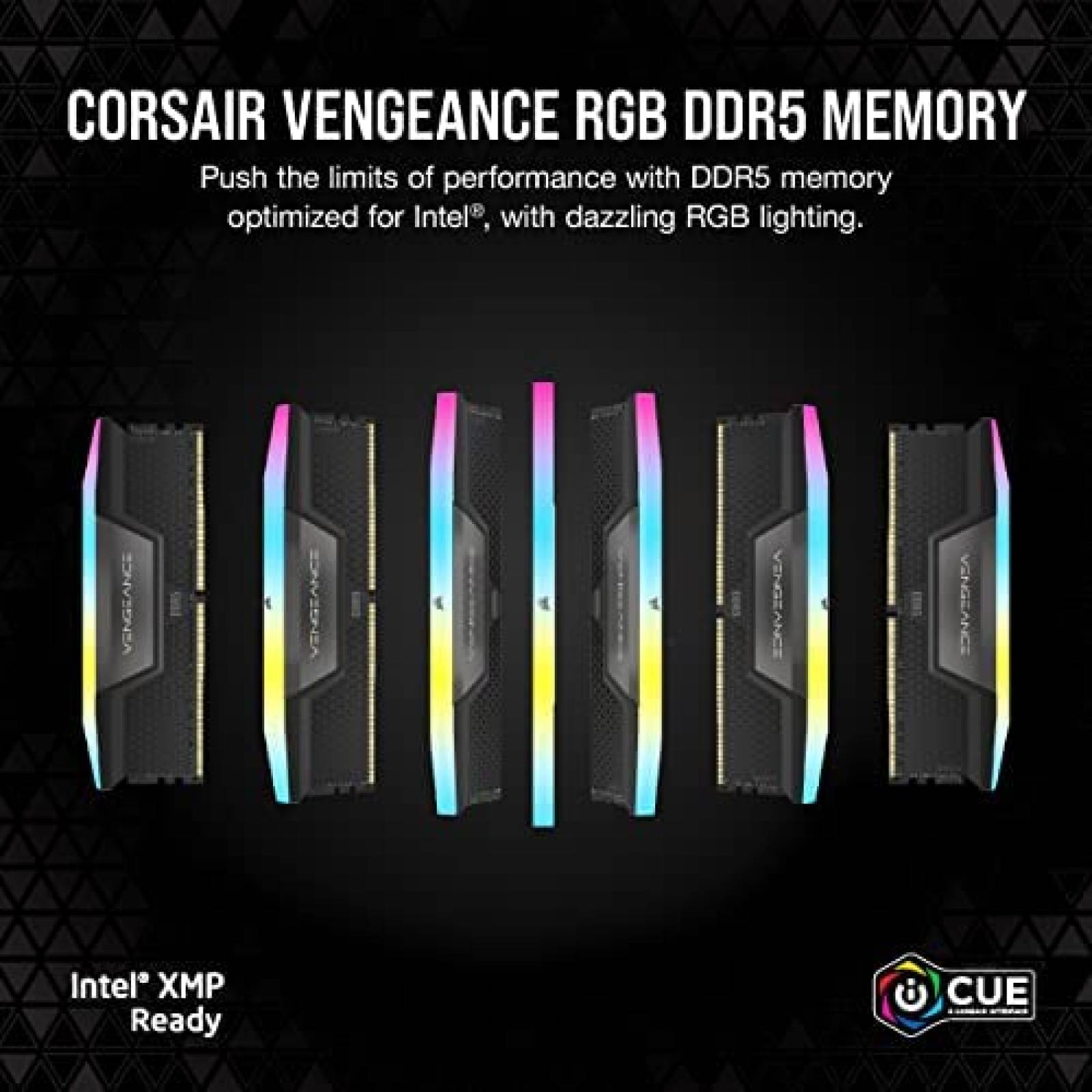 Kit de 2 Memoria RAM Corsair Vengeance RGB 2x16GB -Negro