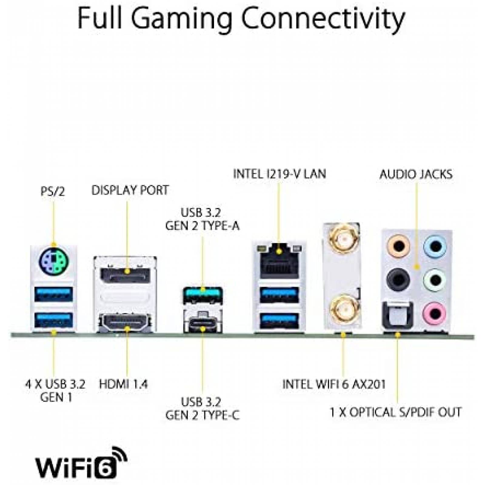 Tarjeta Madre Asus TUF Gaming Z490-Plus LGA 1200 -Negro