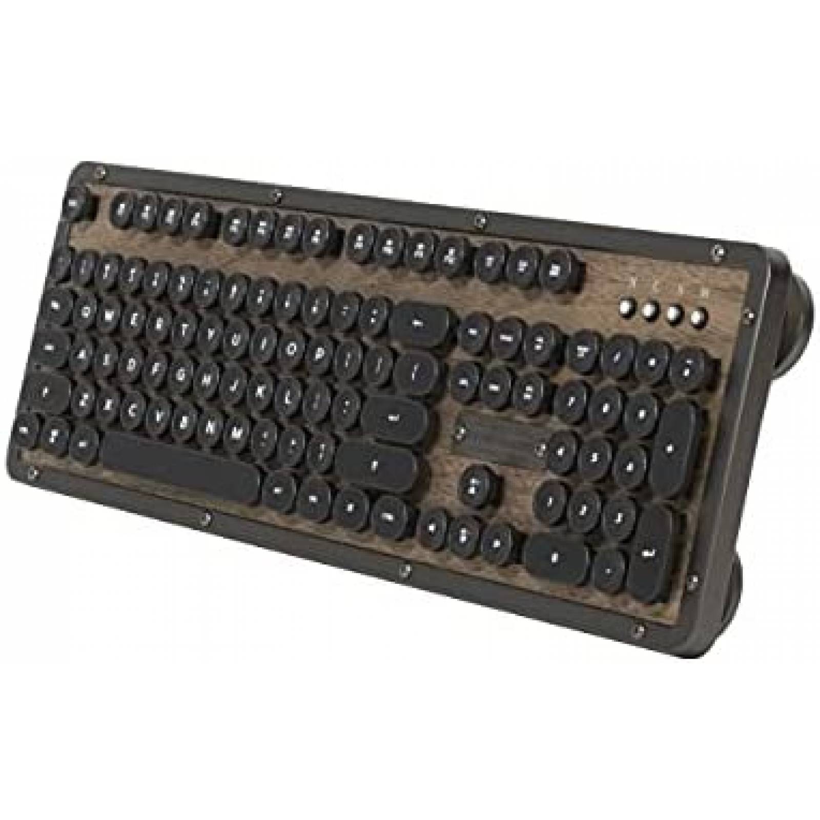 Teclado Retro AZIO Bluetooth Mecanico Ergonomico -Cafe
