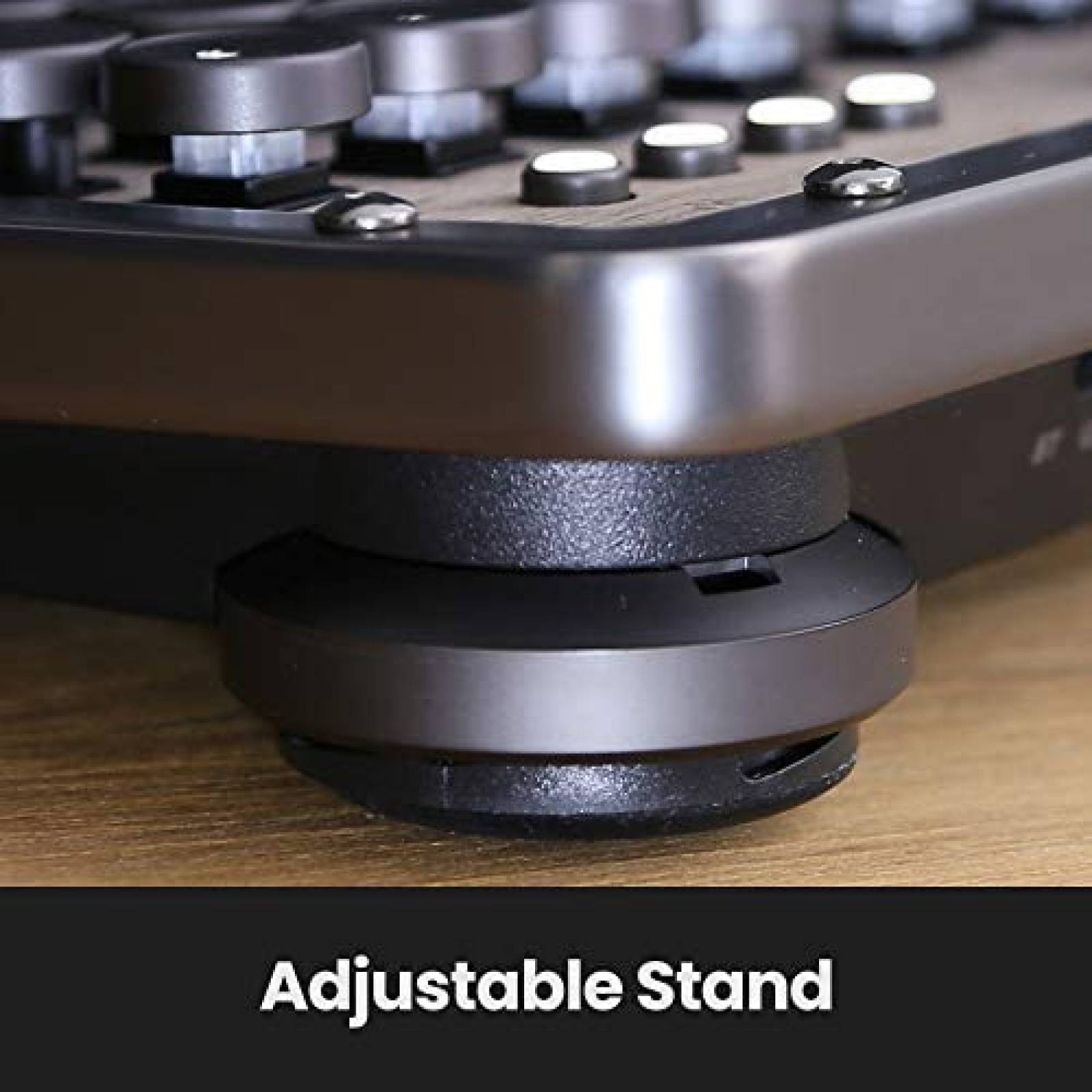 Teclado Retro AZIO Bluetooth Mecanico Ergonomico -Cafe