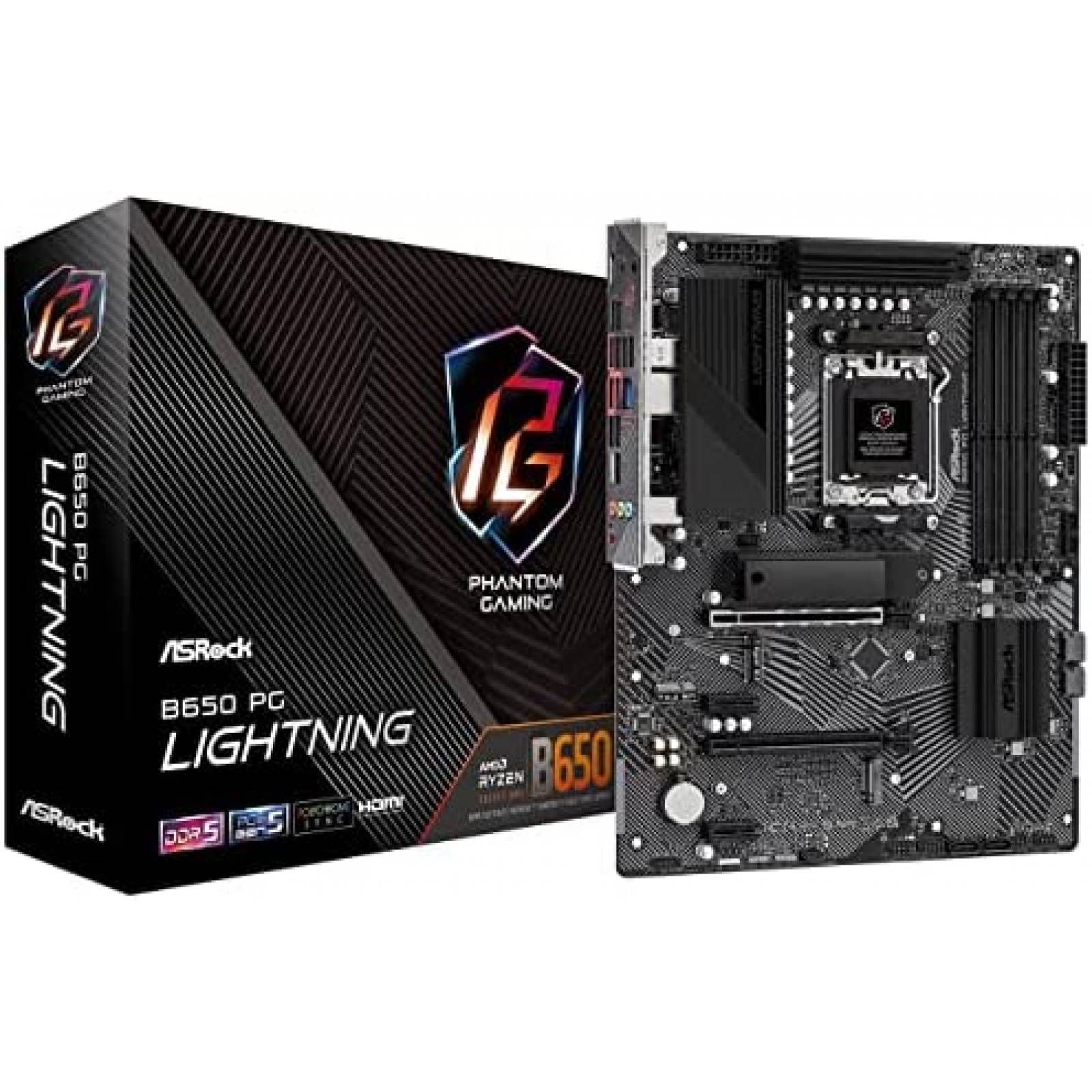Tarjeta Madre ASRock B650 AMD Ryzen 7000 DDR5 -Negro