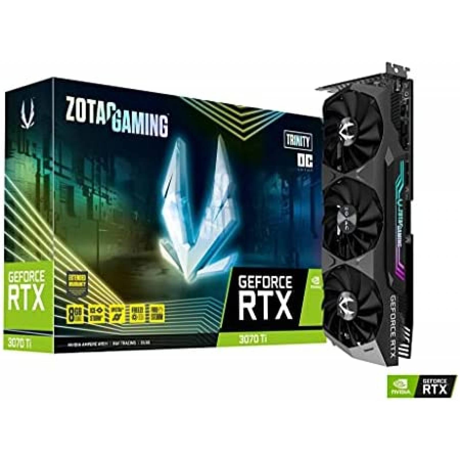 Tarjeta Grafica ZOTAC GeForce RTX 3070 Ti 8GB GDDR6X -Negro