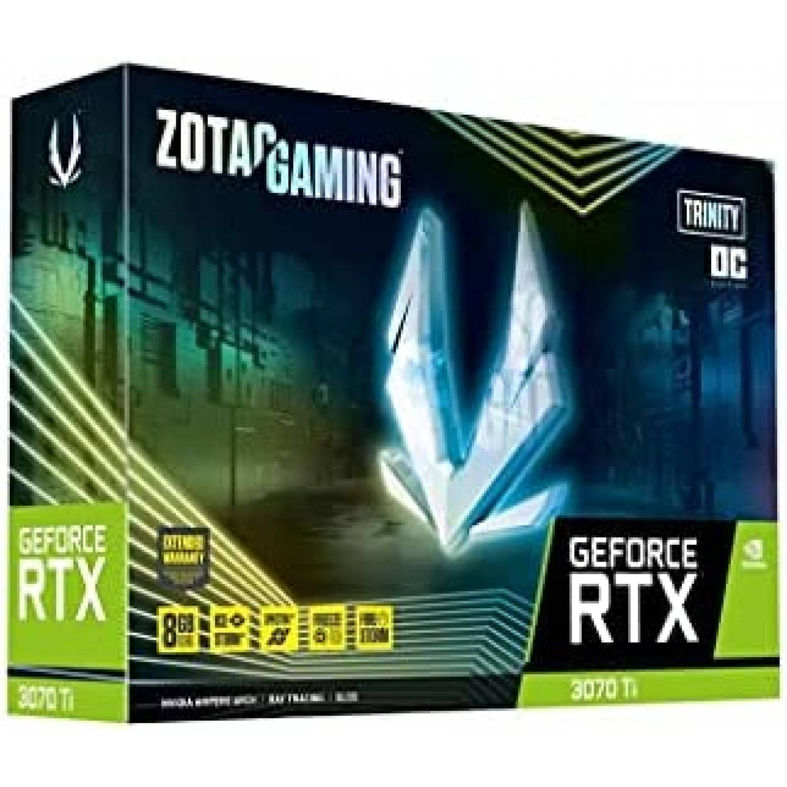 Tarjeta Grafica ZOTAC GeForce RTX 3070 Ti 8GB GDDR6X -Negro