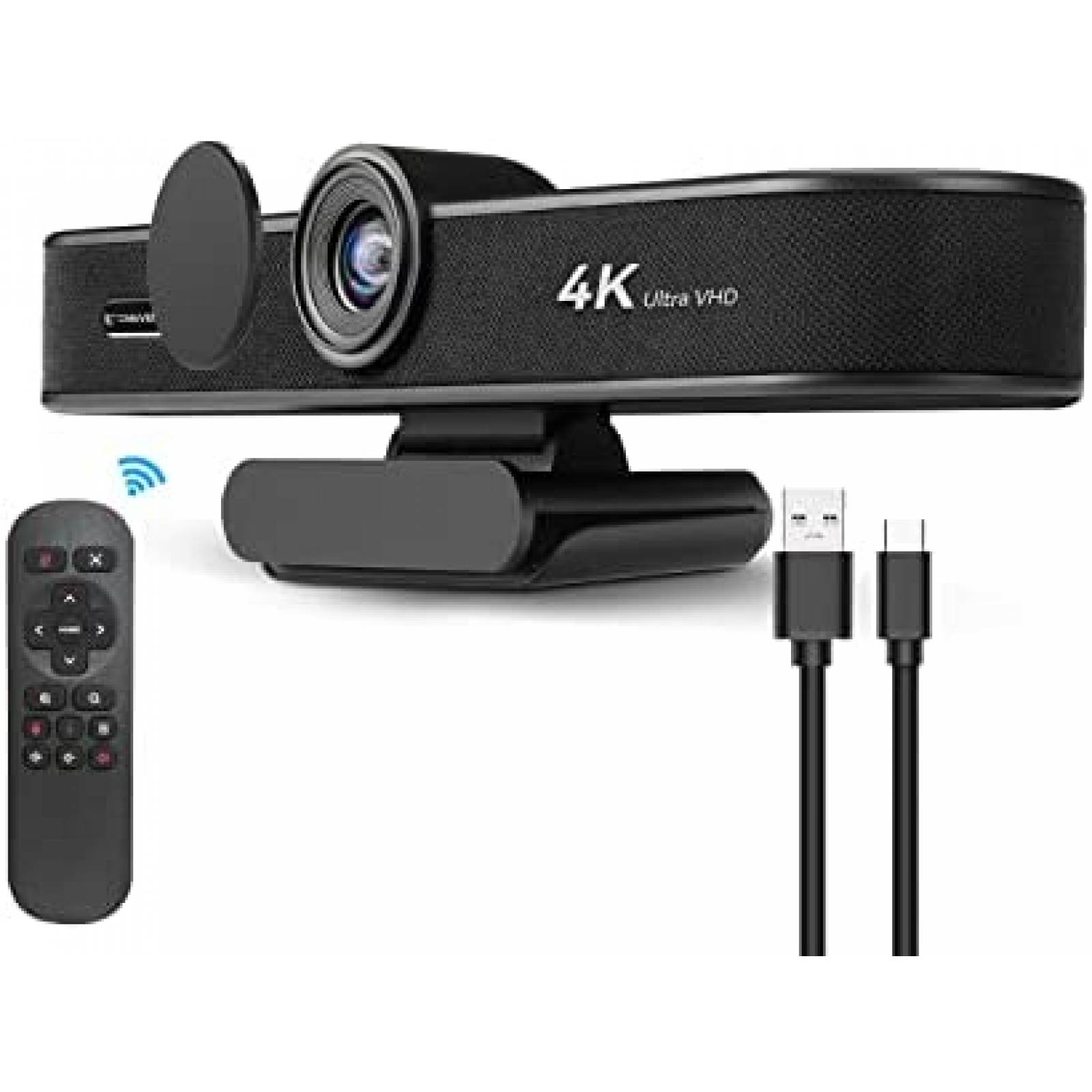 Webcam TONGVEO 5x Digital Zoom con Bocina y Microfono -Negro