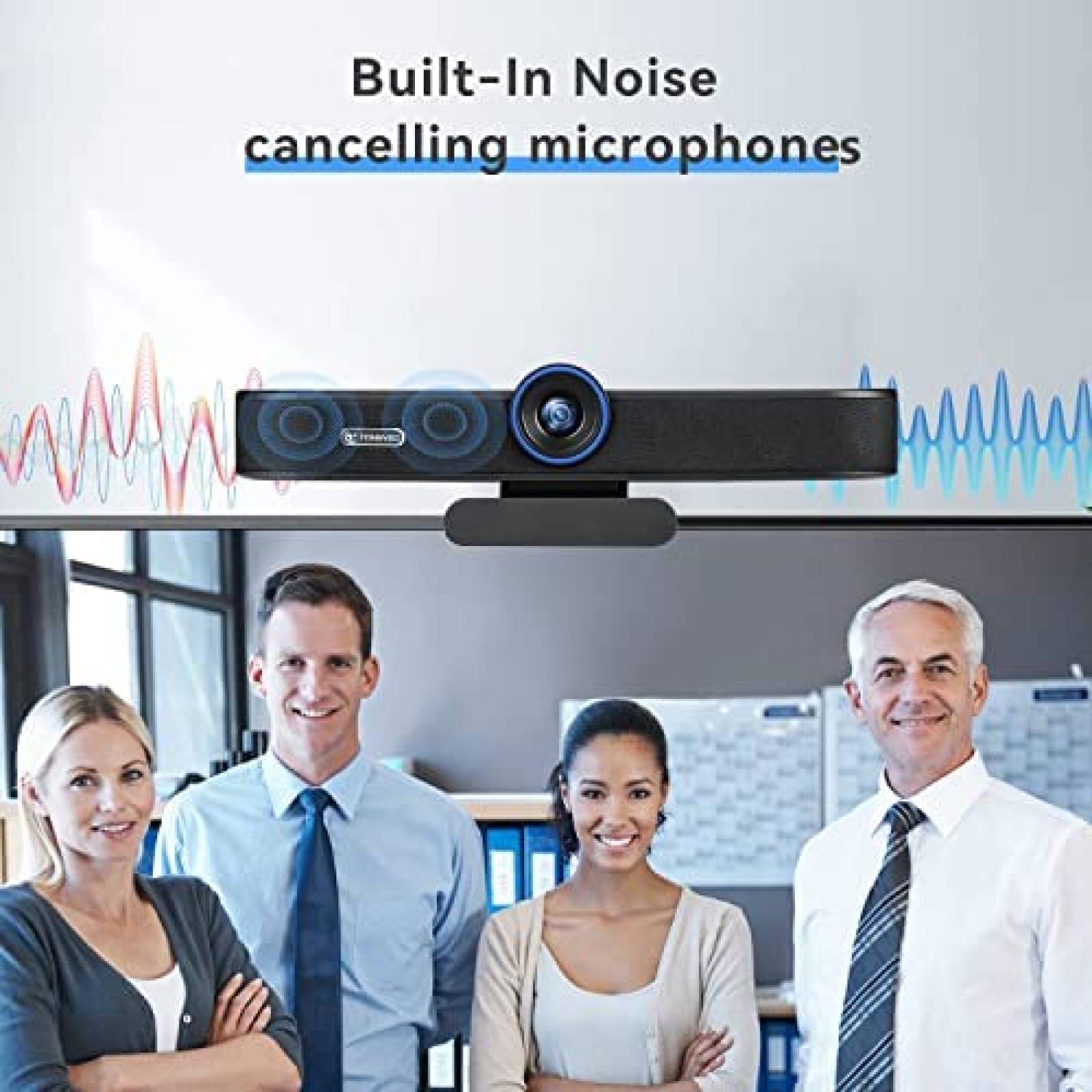 Webcam TONGVEO 5x Digital Zoom con Bocina y Microfono -Negro