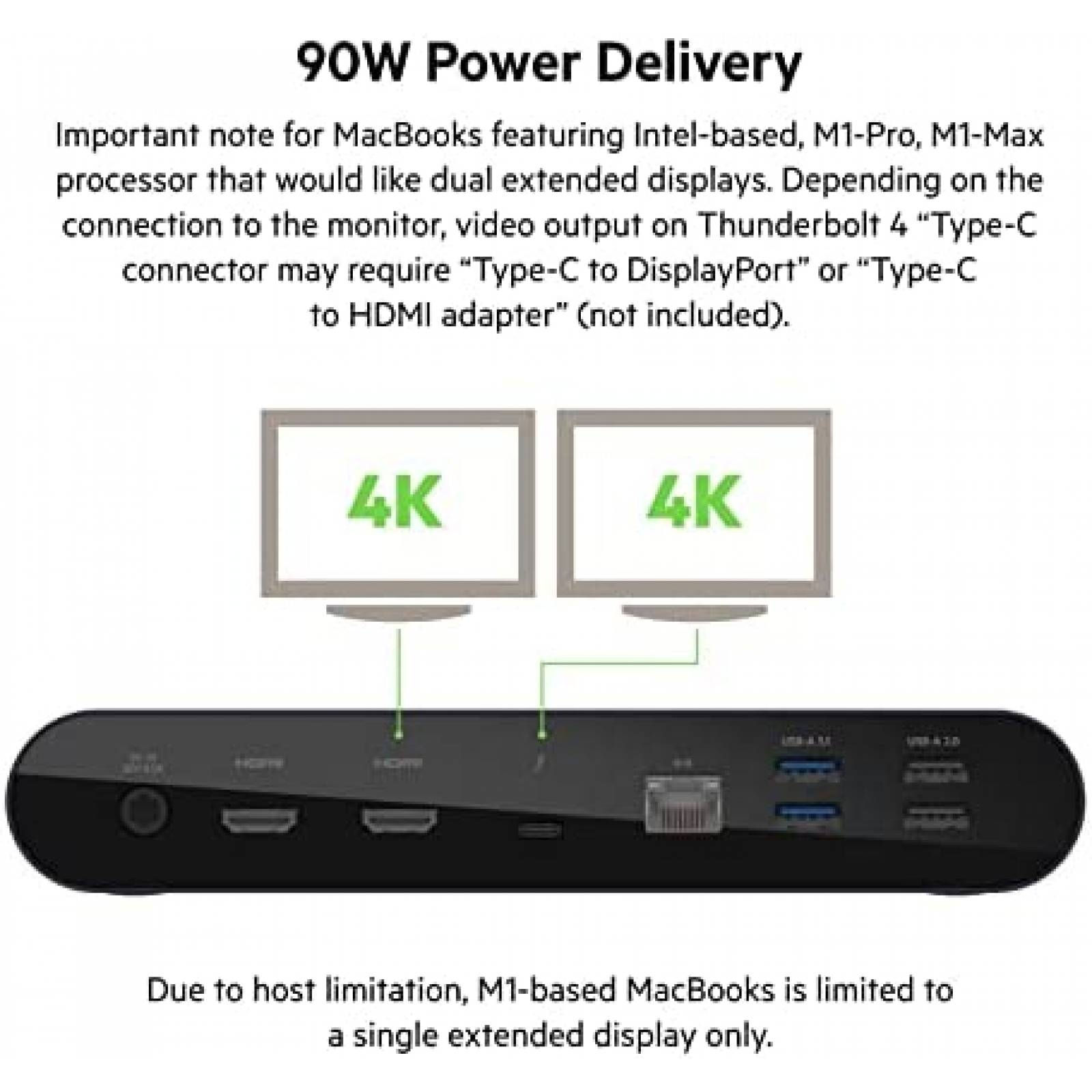 Docking Station Belkin 10 en 1 Thunderbolt HDMI LAN SD -Gris