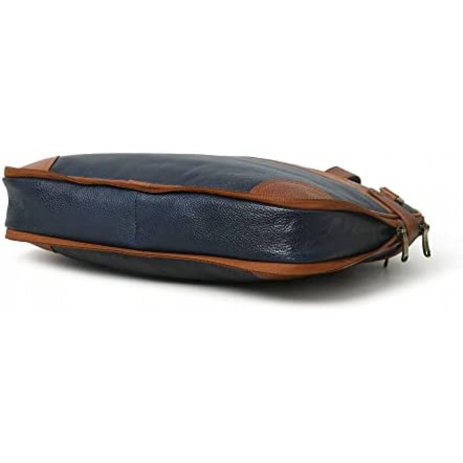 Maletin ADYAN De Cuero Para Hombre y Mujer De Viaje -Azul