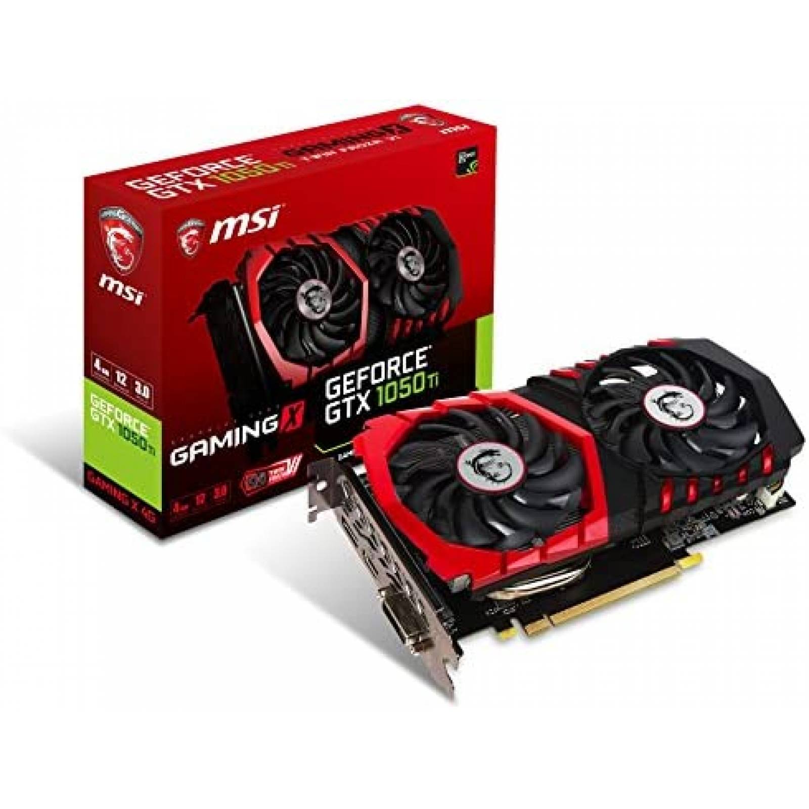 Tarjeta de Video MSI GeForce GTX 1050Ti 4GB GDDR5 -Rojo - Main Image