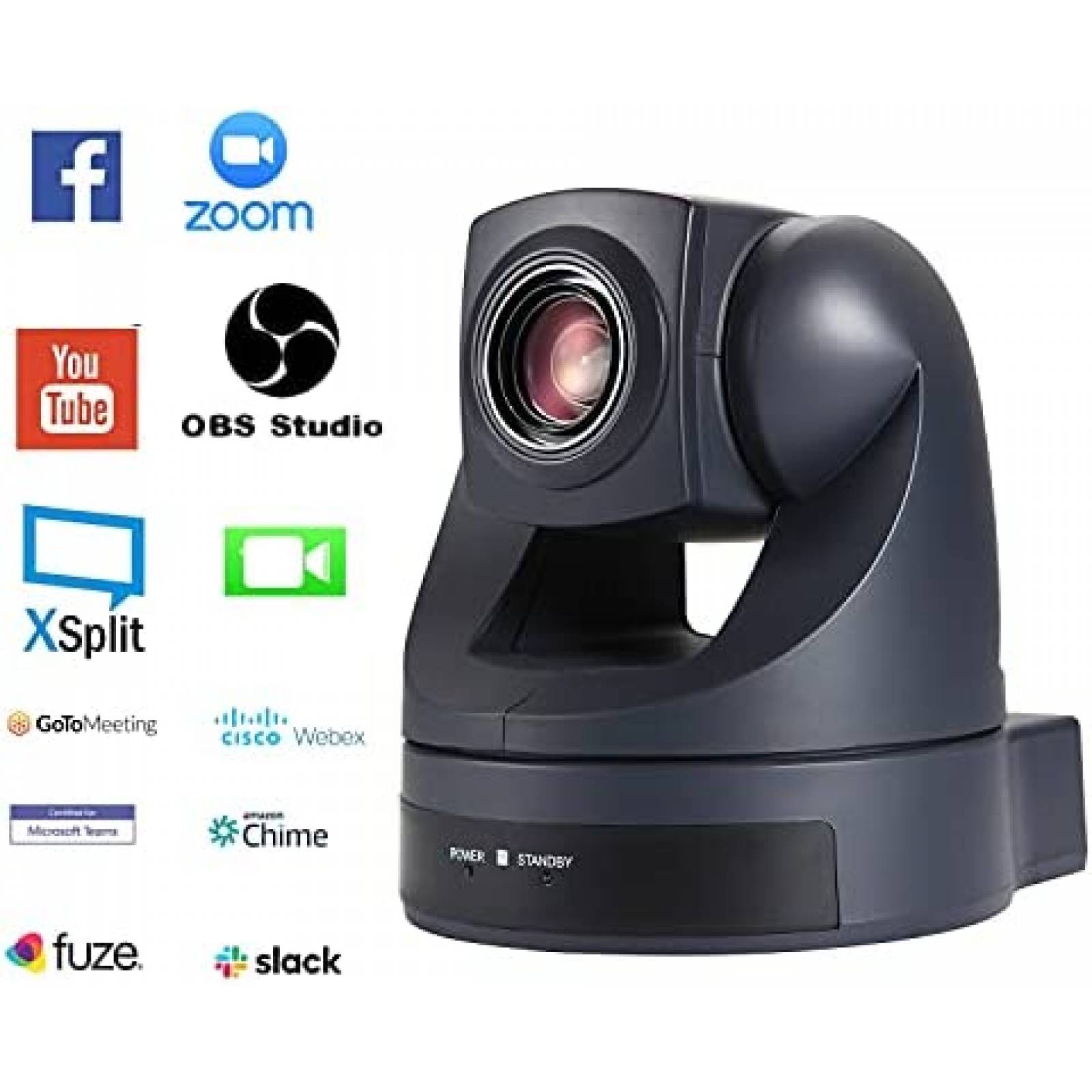 Webcam SZOOMSY Zoom optico 1080P Full HD USB -Negro