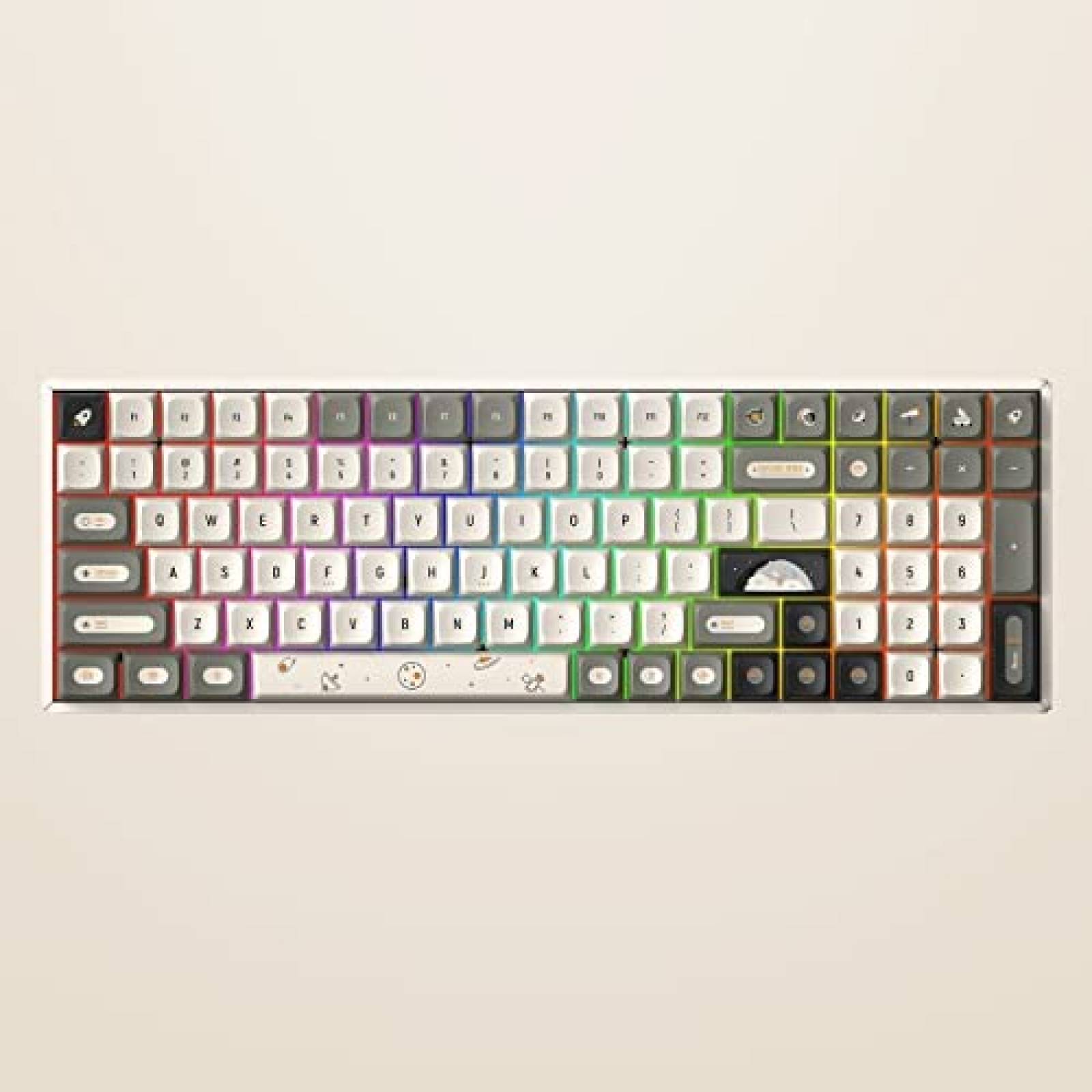 Teclado Mecanico IQUNIX F97 96% 100 Teclas Inalambrico -Gris