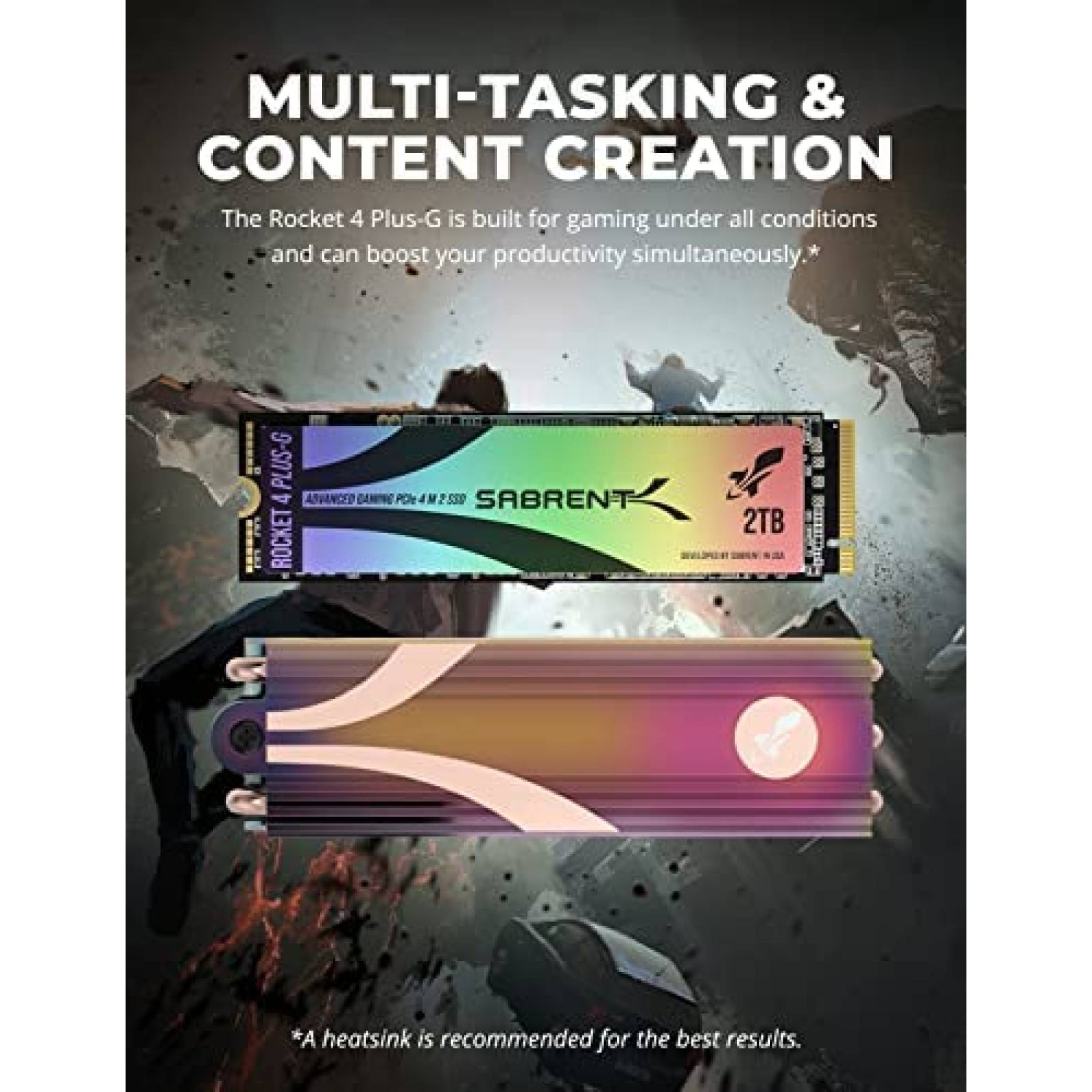 Disco Solido SSD SABRENT Rocket 4 PlusG 2TB Gaming PCIe NVMe