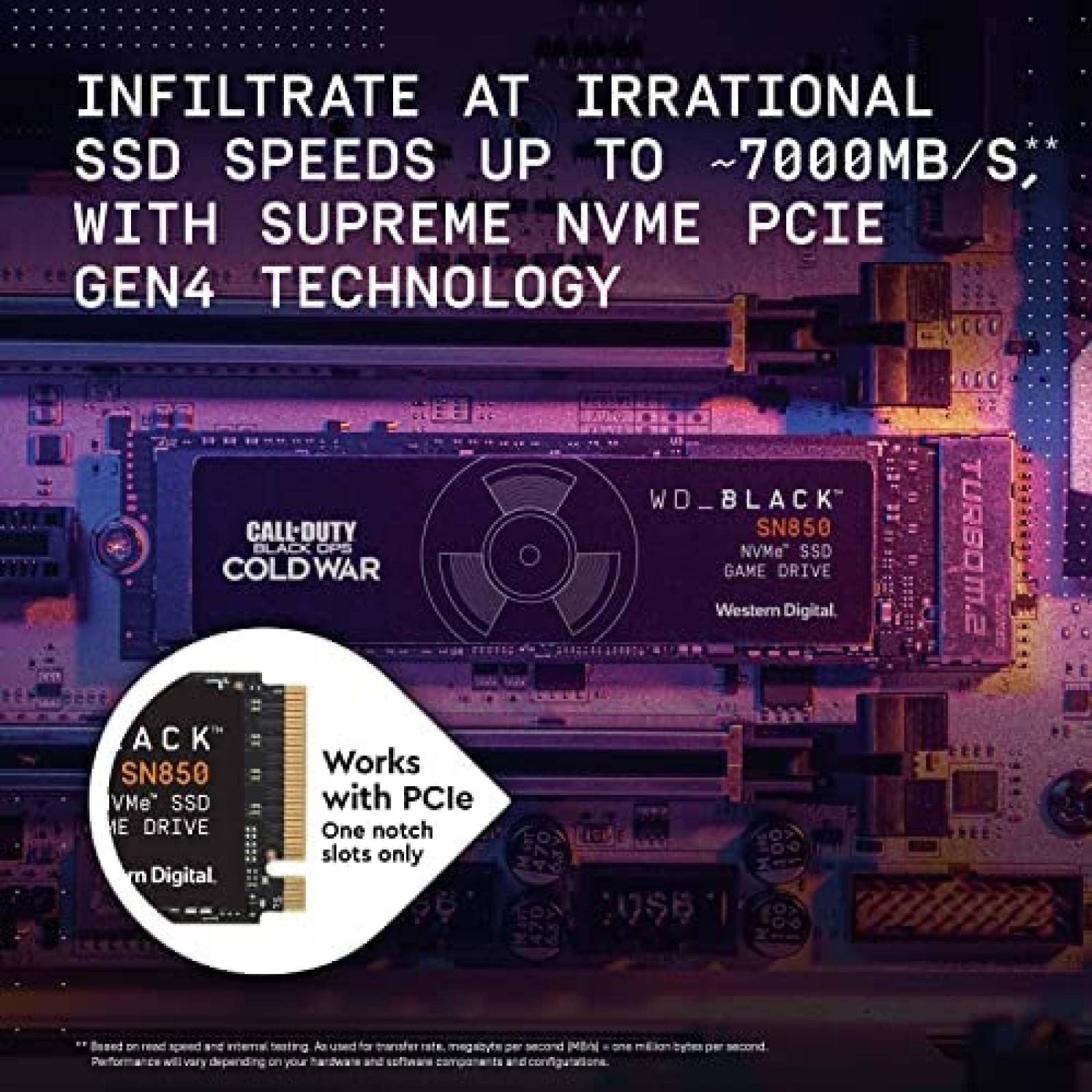 Disco SSD M.2 WD Black SN850 1TB NVMe PCIe Gen4 COD Back Ops