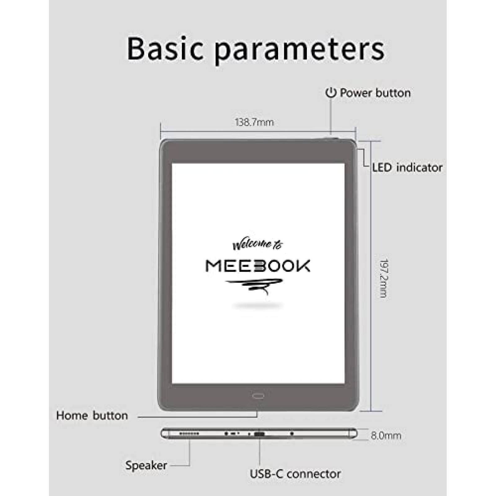 Lector Electronico Meebook 7.8'' 3GB Expandible + Lapiz -N