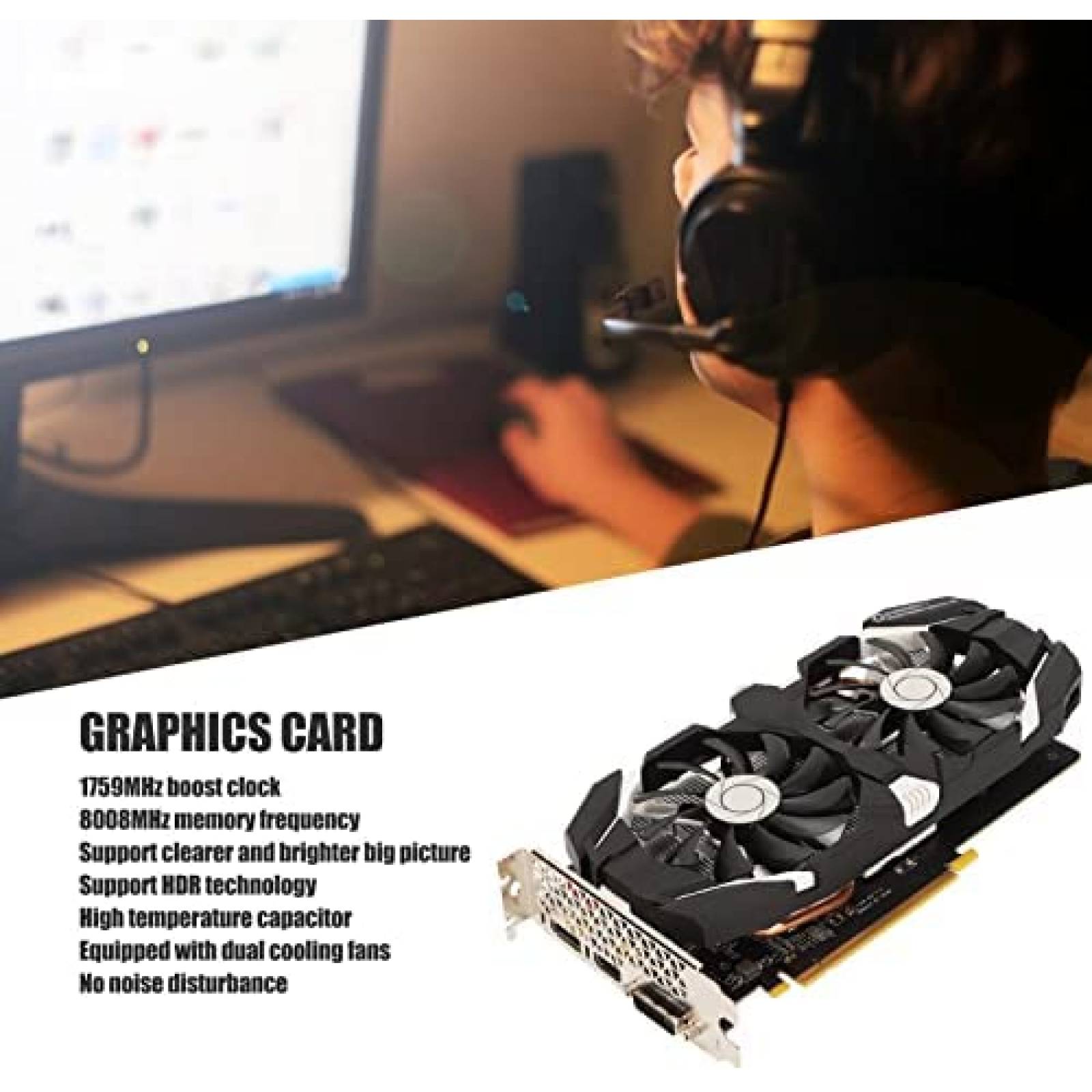 Tarjeta Grafica Zunate GTX1060 GDDR5 6 GB PCIE HDMI DVI DP