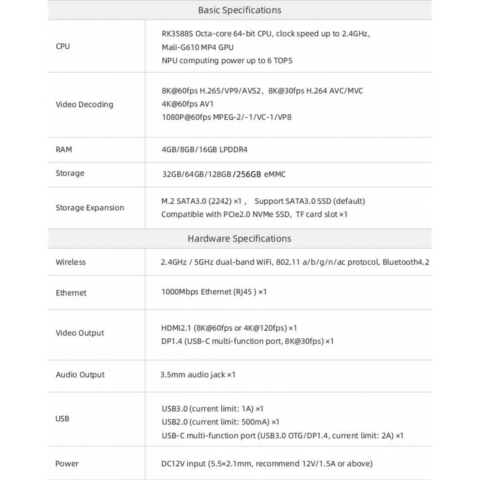 Mini PC FIREFLY Portable 4GB 32 GB eMMc Ubuntu -Negro