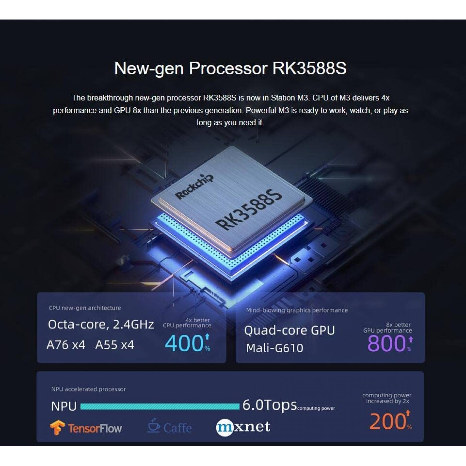 Mini PC FIREFLY Portable 4GB 32 GB eMMc Ubuntu -Negro